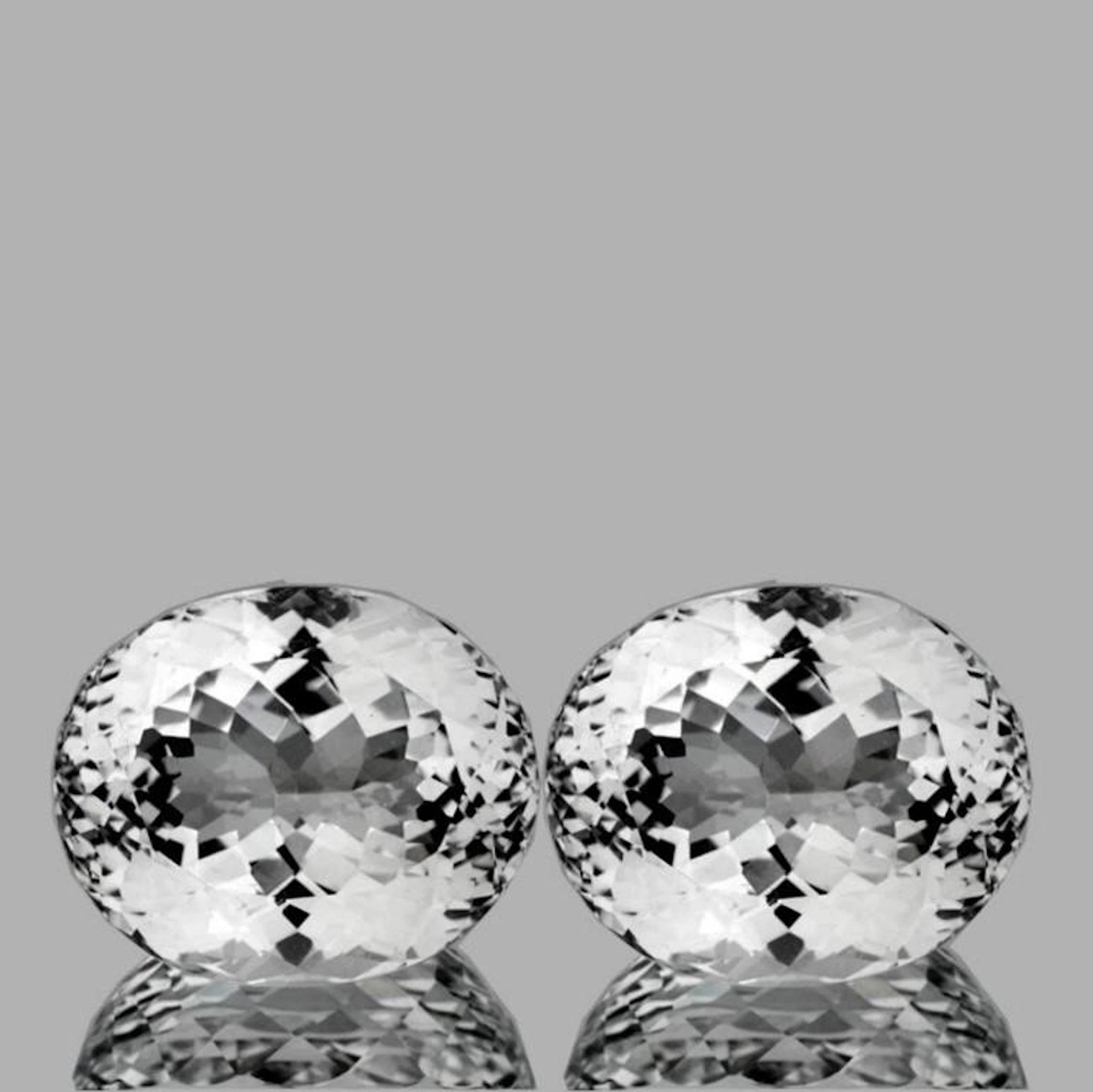 Natural White Aquamarine Pair 10.64 Cts{Flawless-V