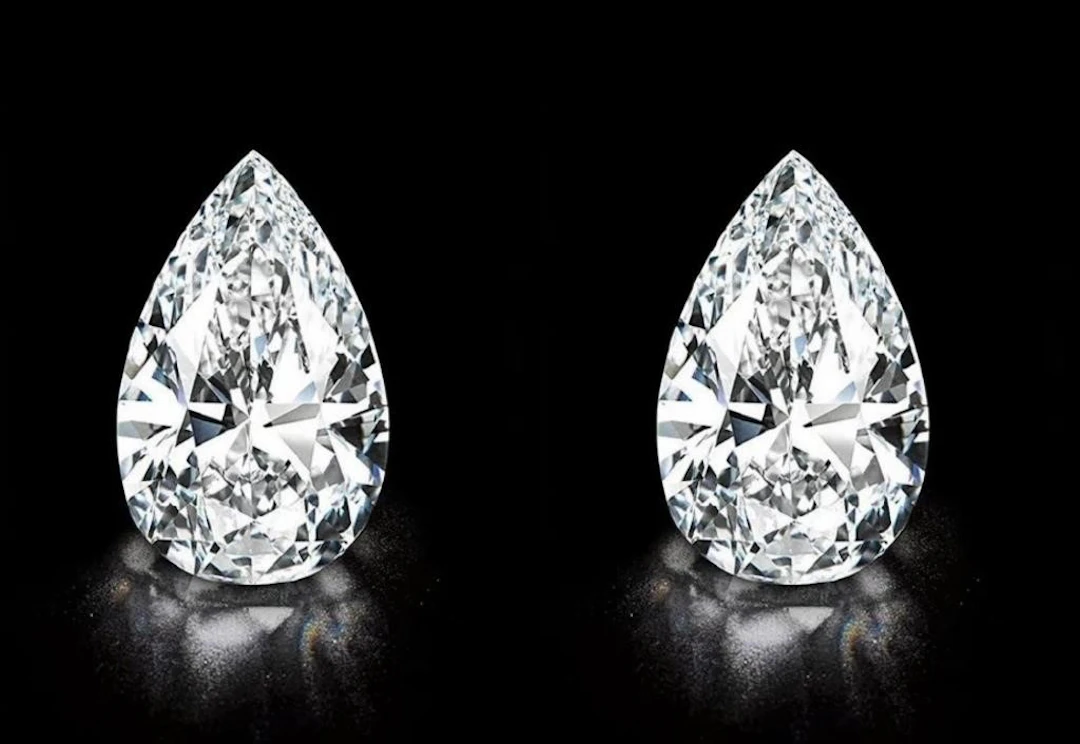 Lab Pear Shape Diamond Pair 9.00 Cts - E/VVS