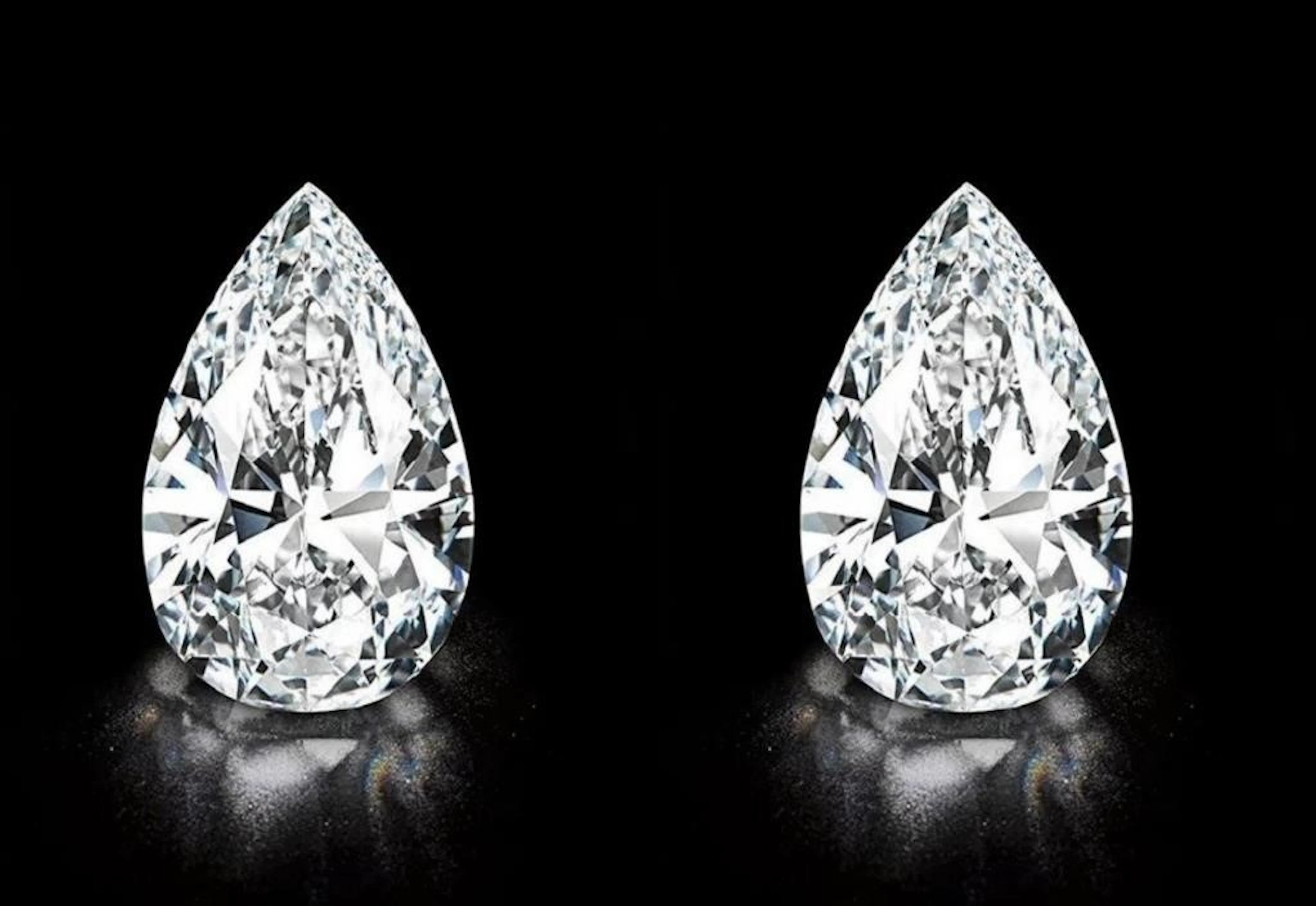 Lab Pear Shape Diamond Pair 9.00 Cts - E/VVS