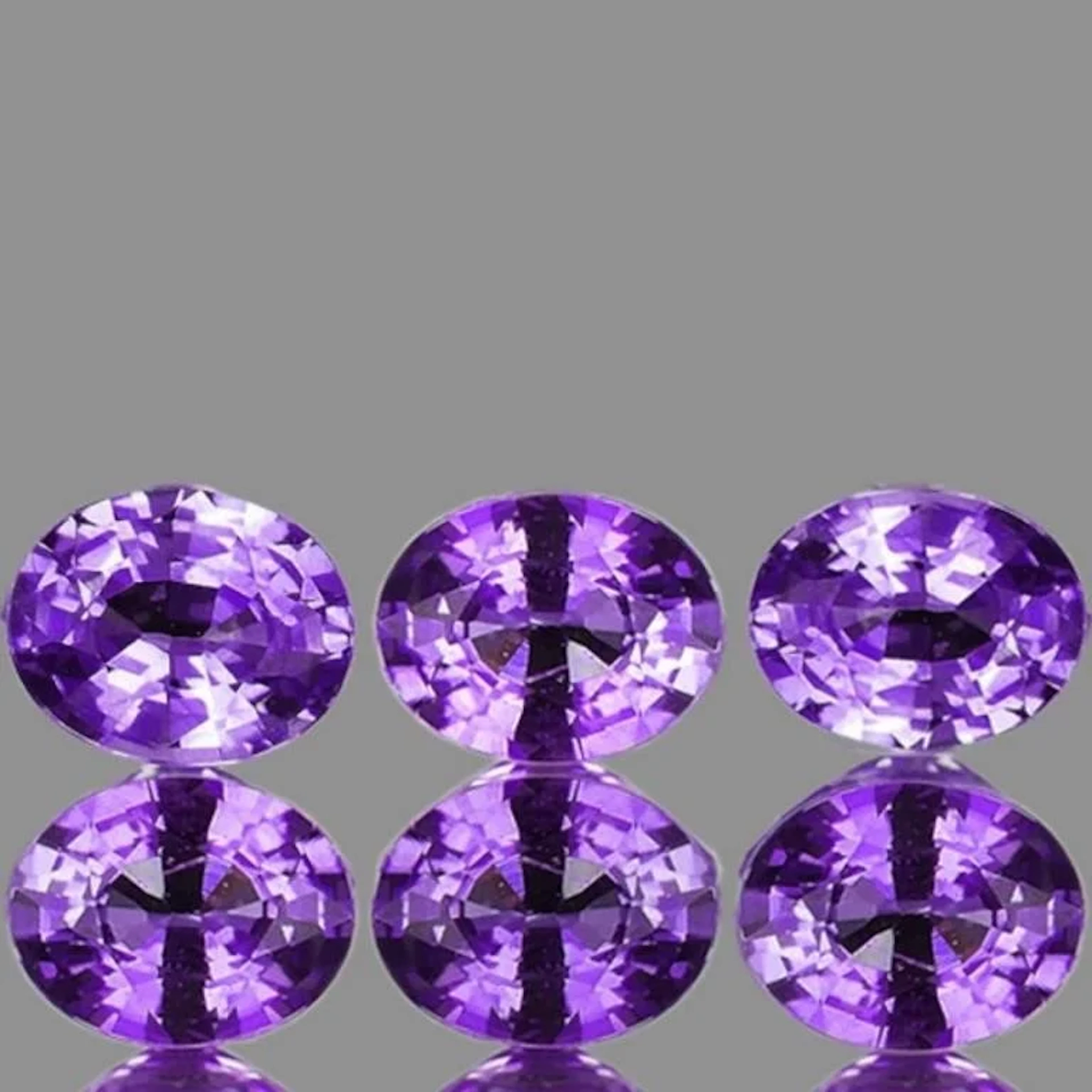 Natural Purple Sapphire 6 Pcs {Flawless-VVS}