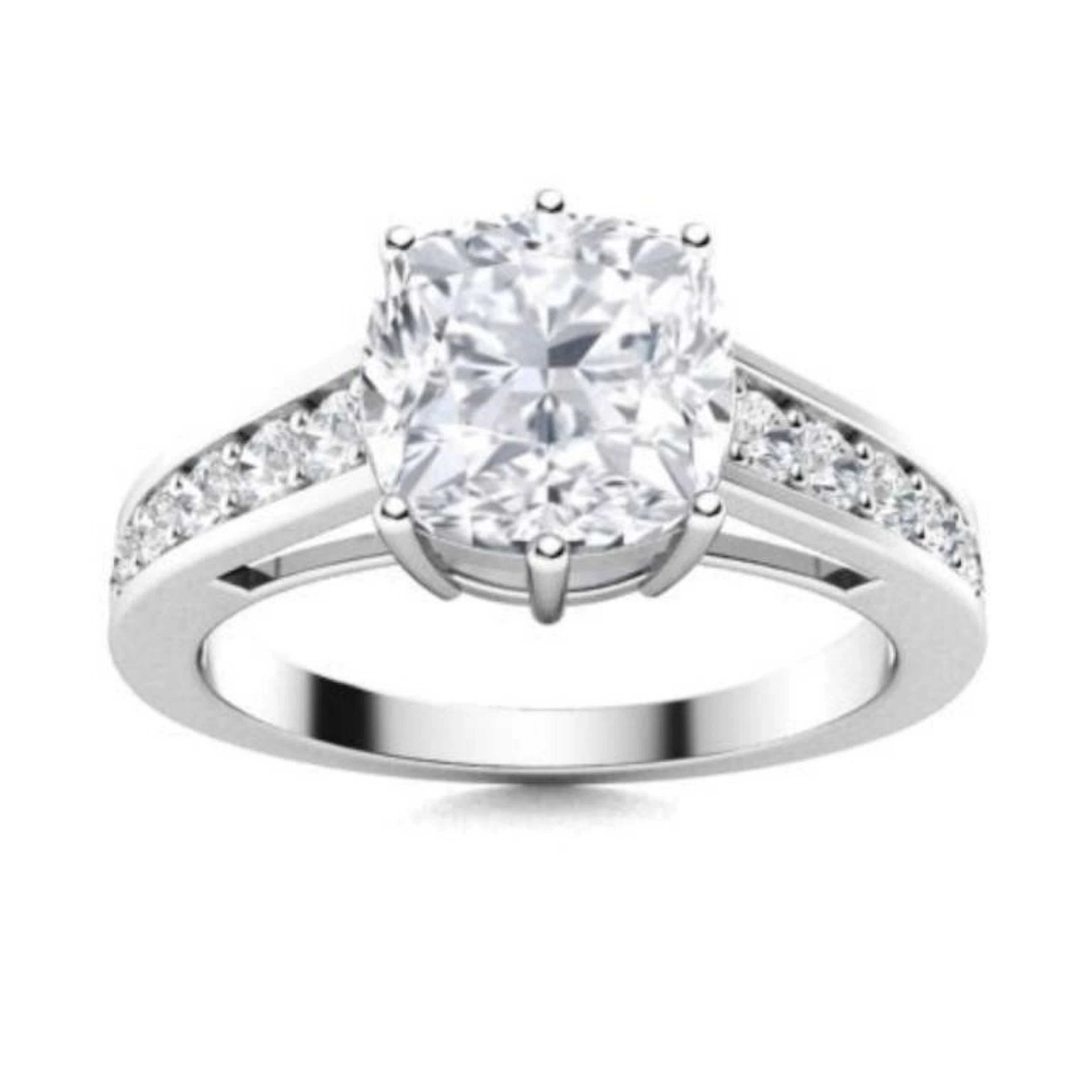 Gold & Brilliant White Diamond 1.50 Cts Ring - E/V