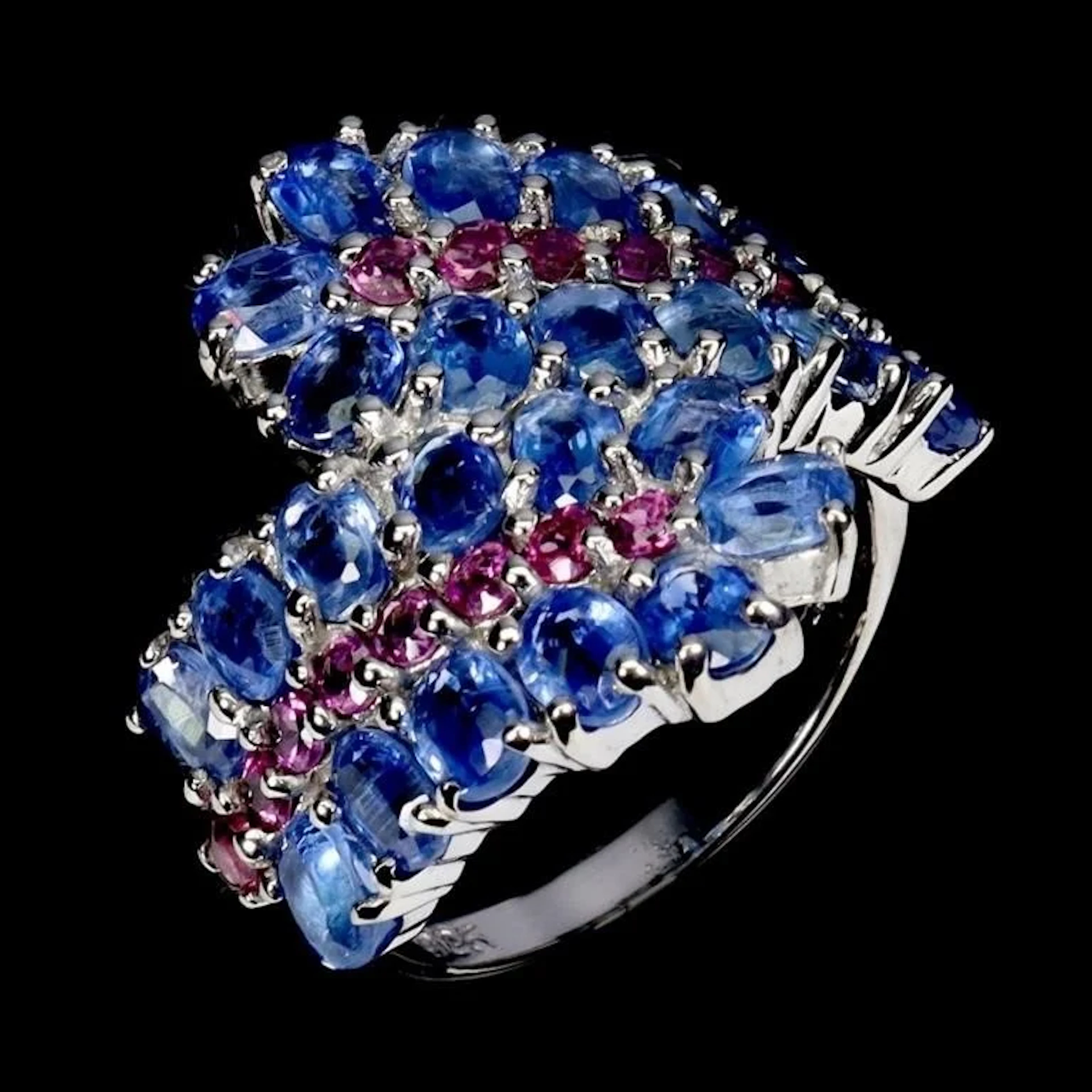 Natural Oval Blue Kyanite Ring