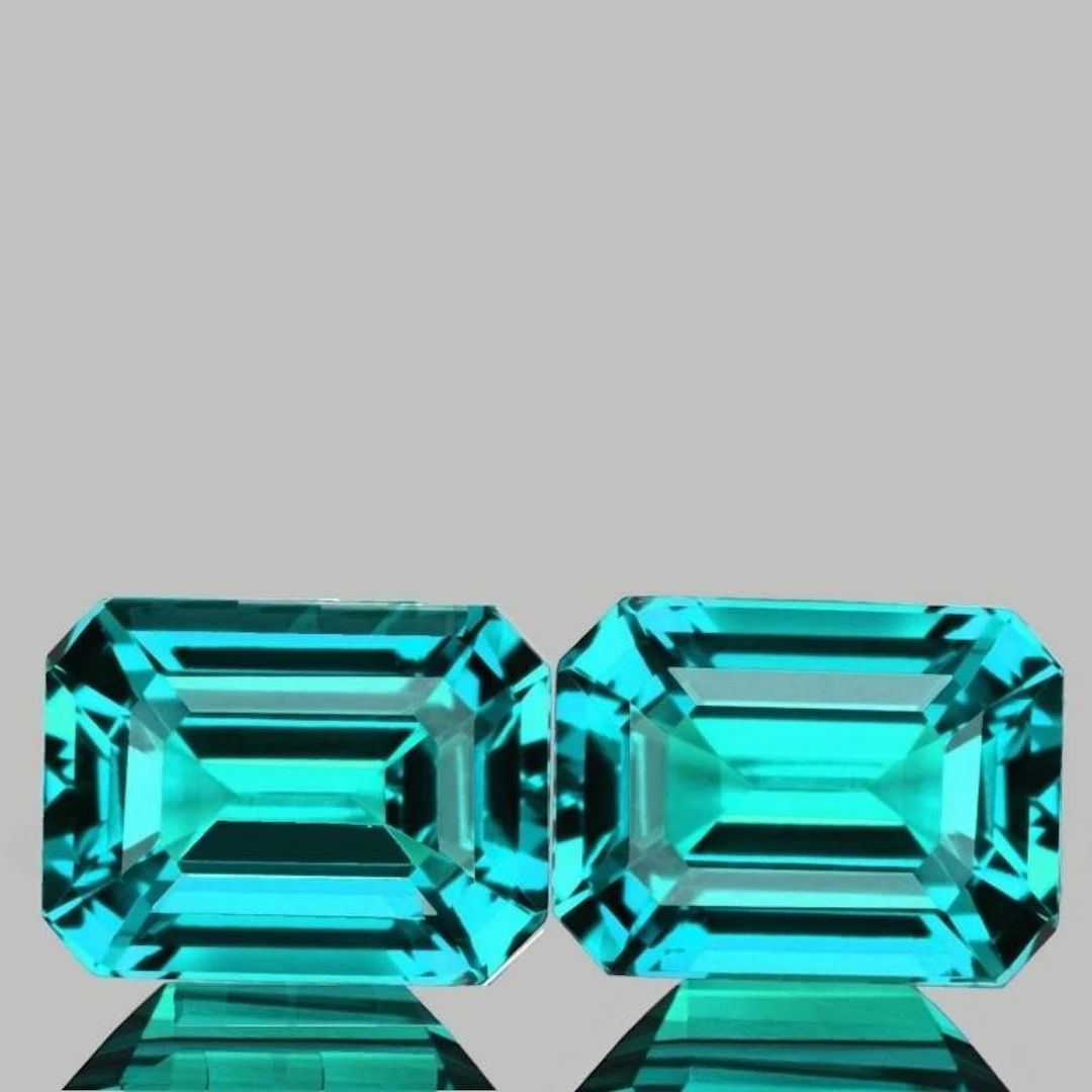 Natural Paraiba Blue Apatite Pair {Flawless-VVS}