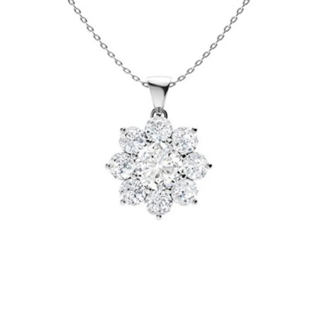 Gold & White Diamonds 2.50 Cts Necklace - E/VVS