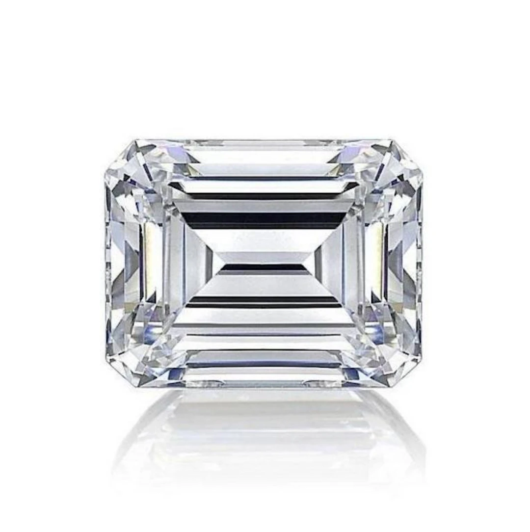 Brilliant White Emerald Cut Diamond 3 Cts - IGI Ce