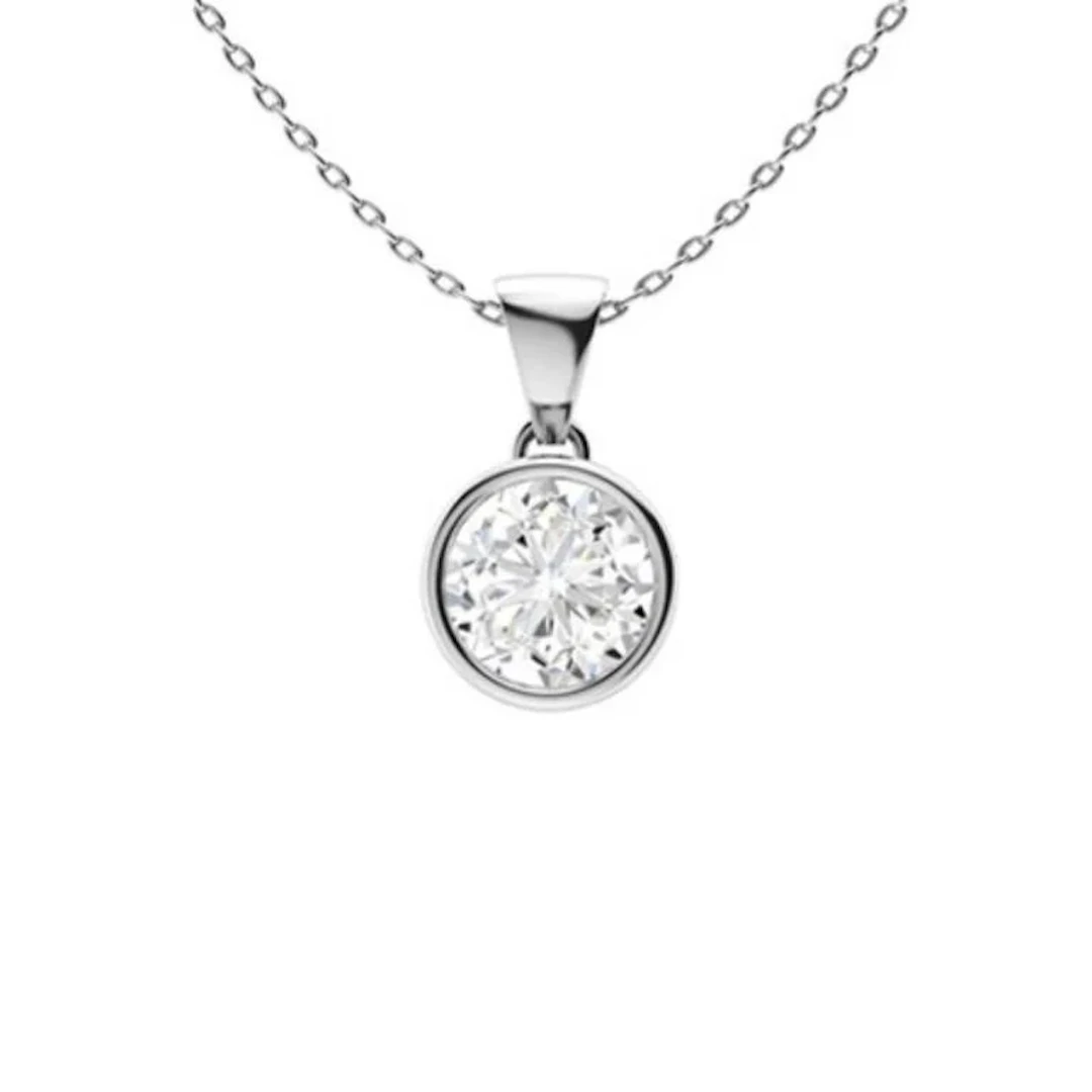 Gold & White Diamonds 2 Cts Necklace - E/VVS