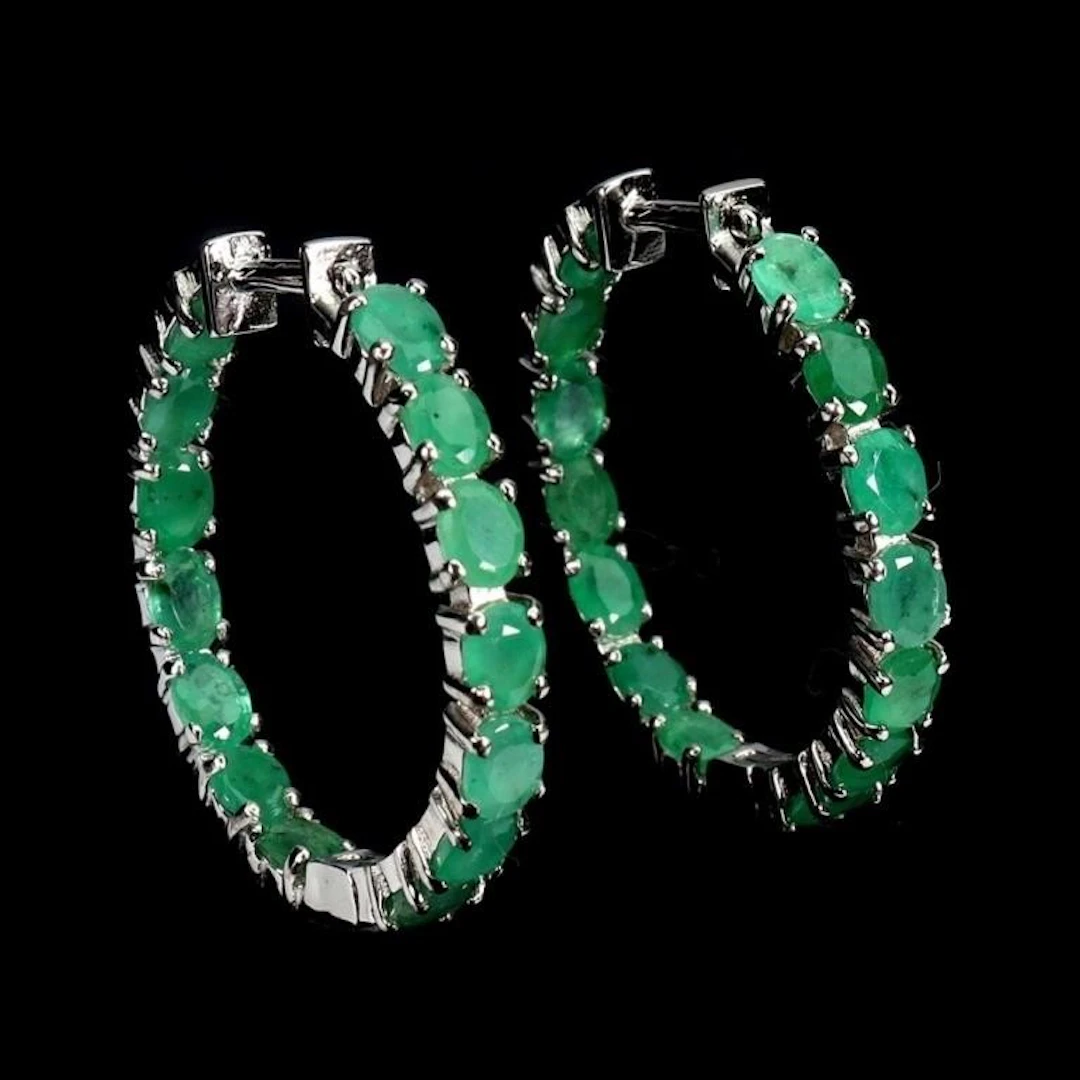 Natural Brazil Emerald Earrings