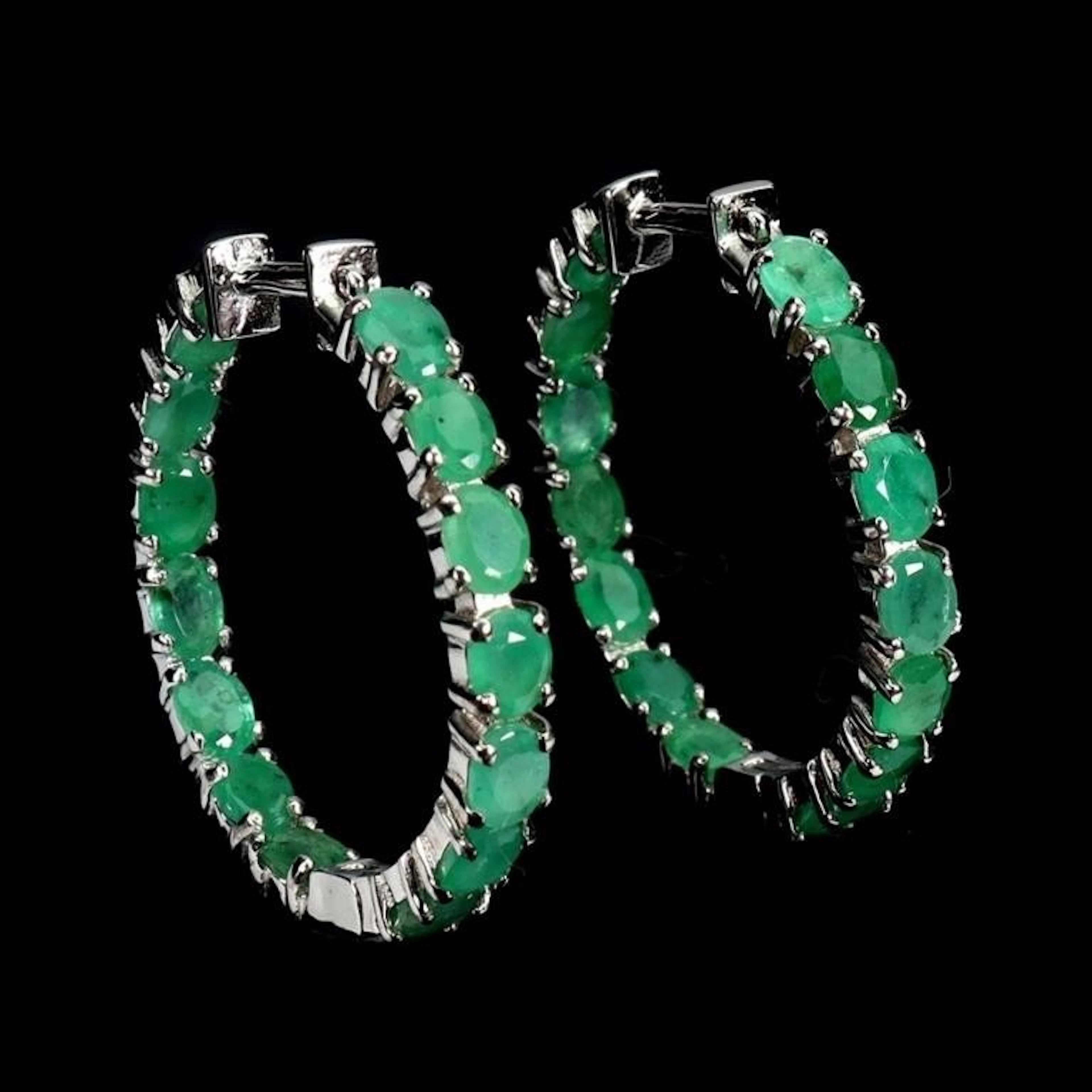 Natural Brazil Emerald Earrings