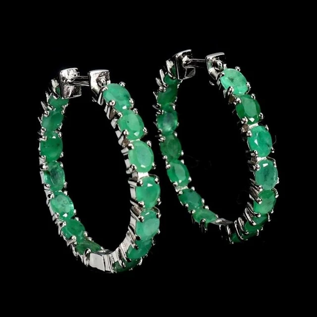 Natural Brazil Emerald Earrings