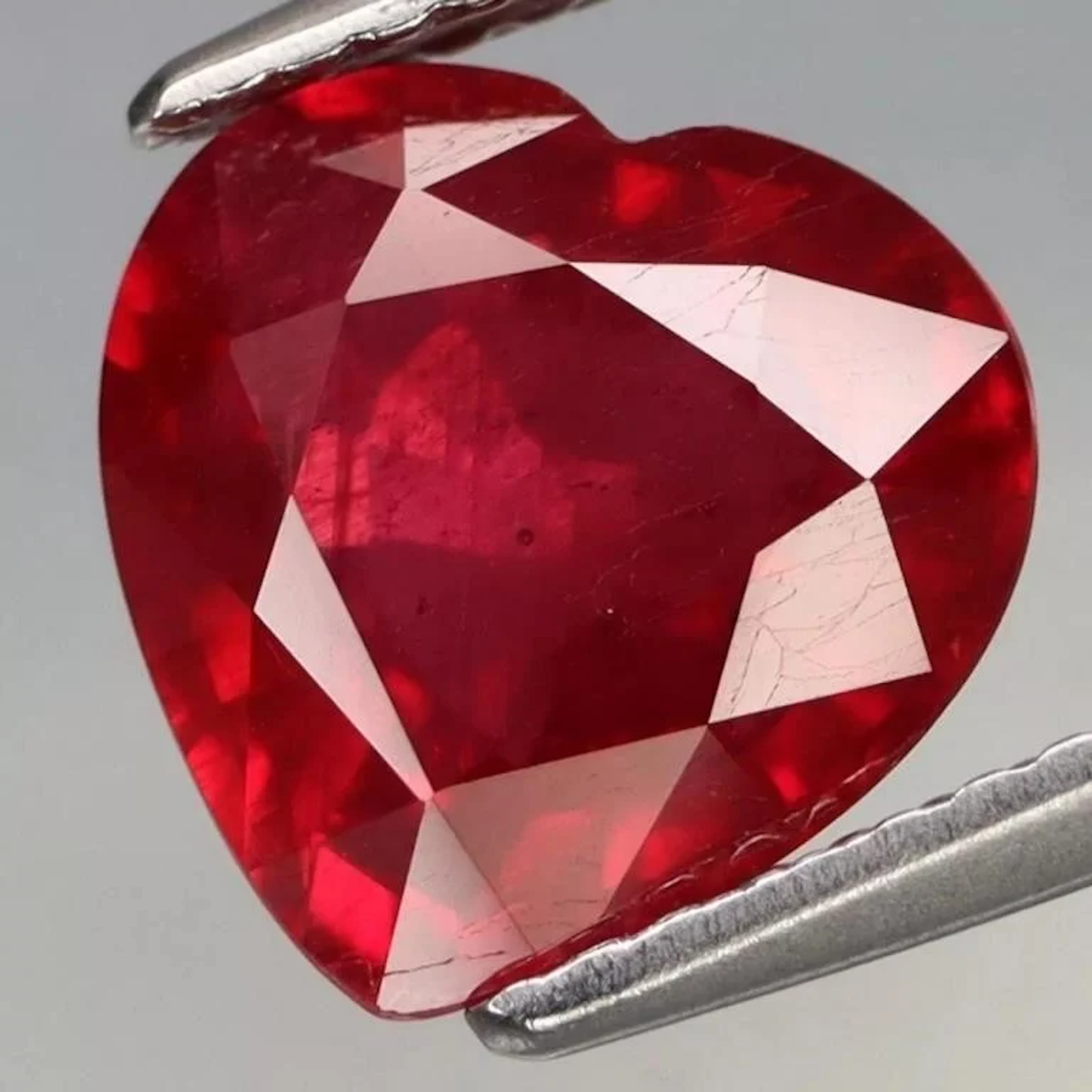 Natural Mozambique Red Ruby Heart 2.17 Cts