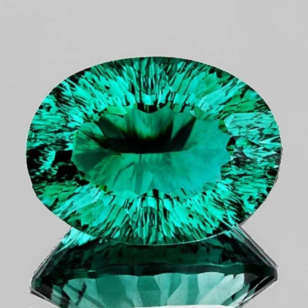 Natural Emerald Greenish/Blue Fluorite {Flawless-V