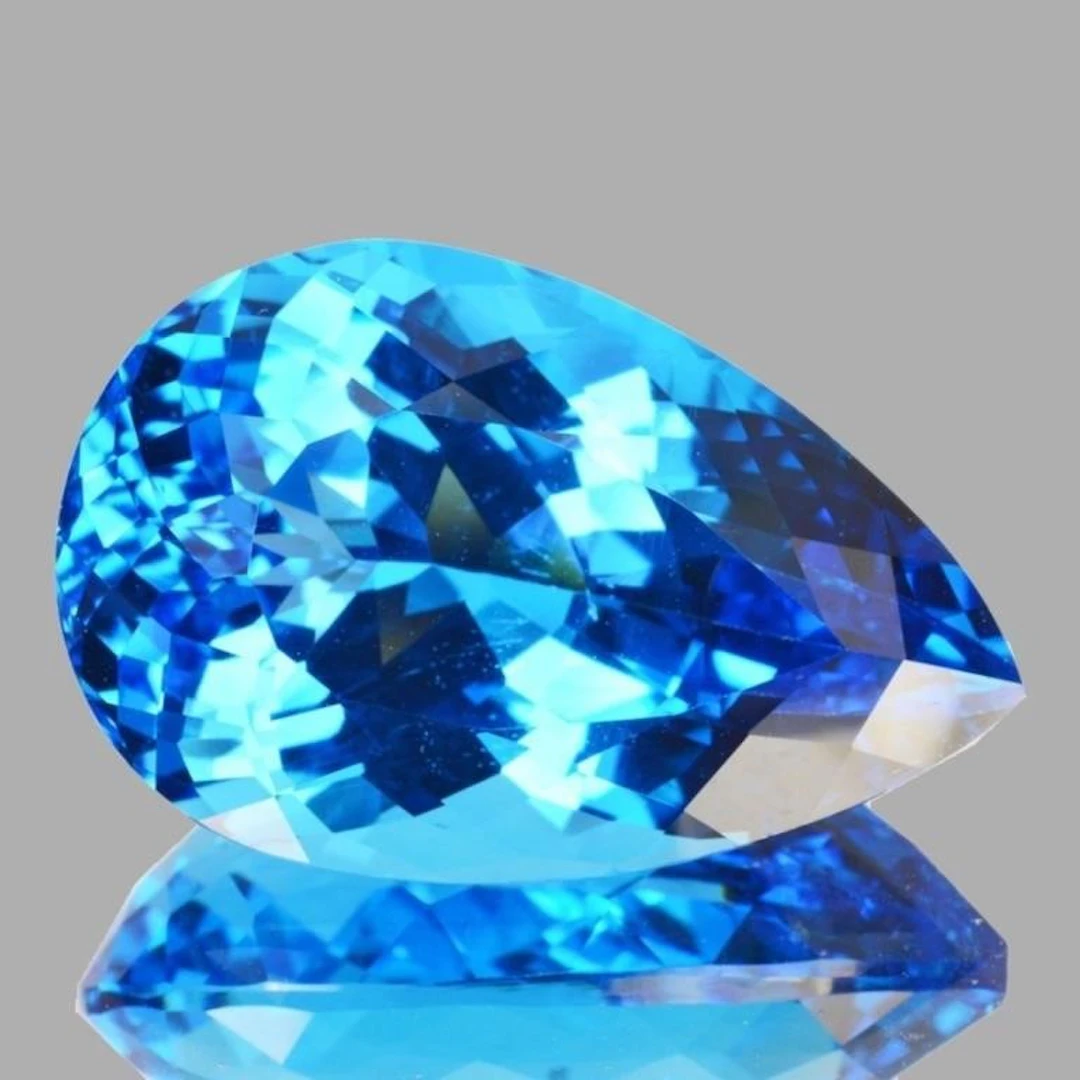 Natural AAA Brazil Swiss Blue Topaz 34 Cts {Flawl