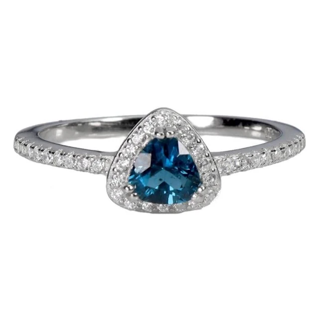 Natural Trillian London Blue Topaz Ring