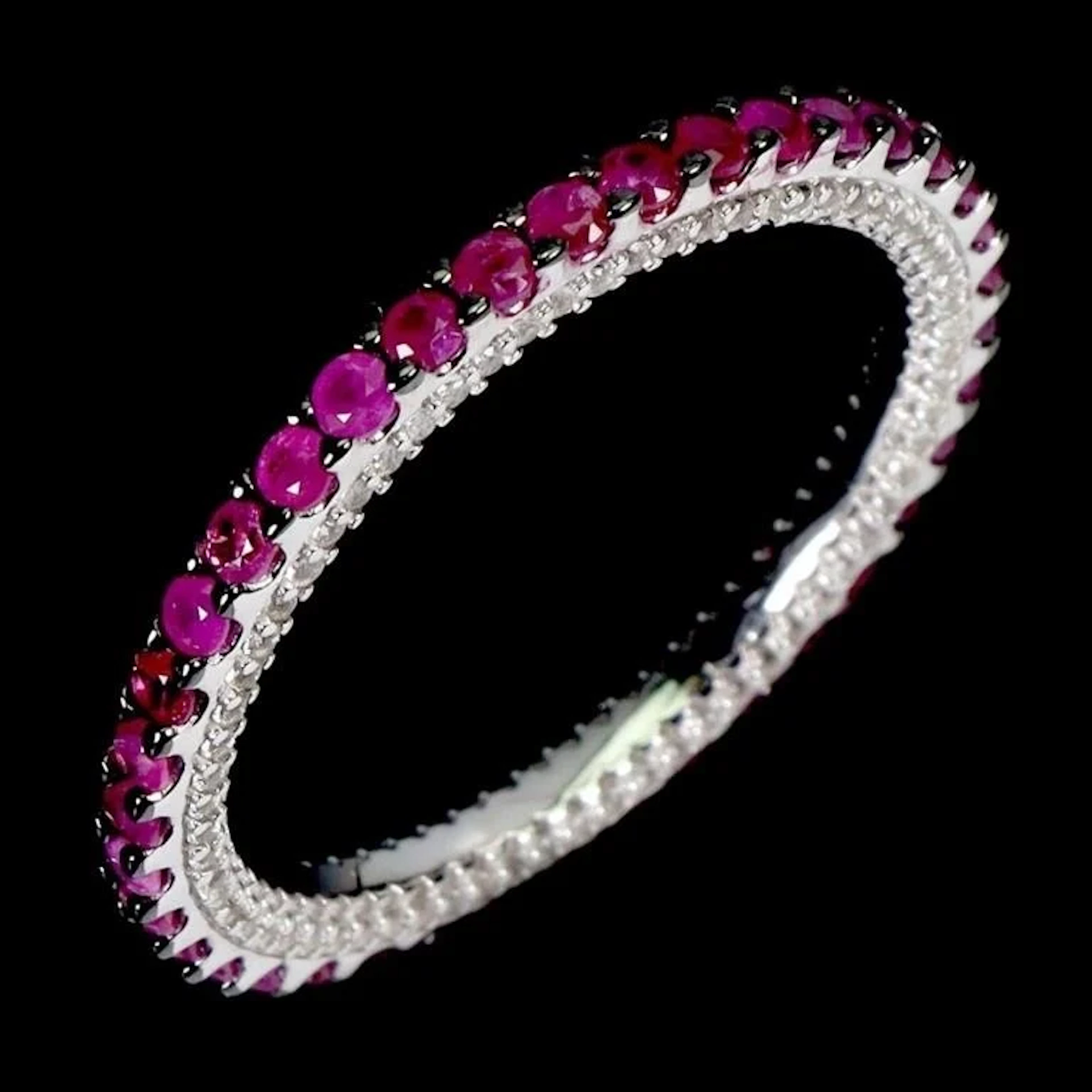 Natural African Ruby Eternity Ring