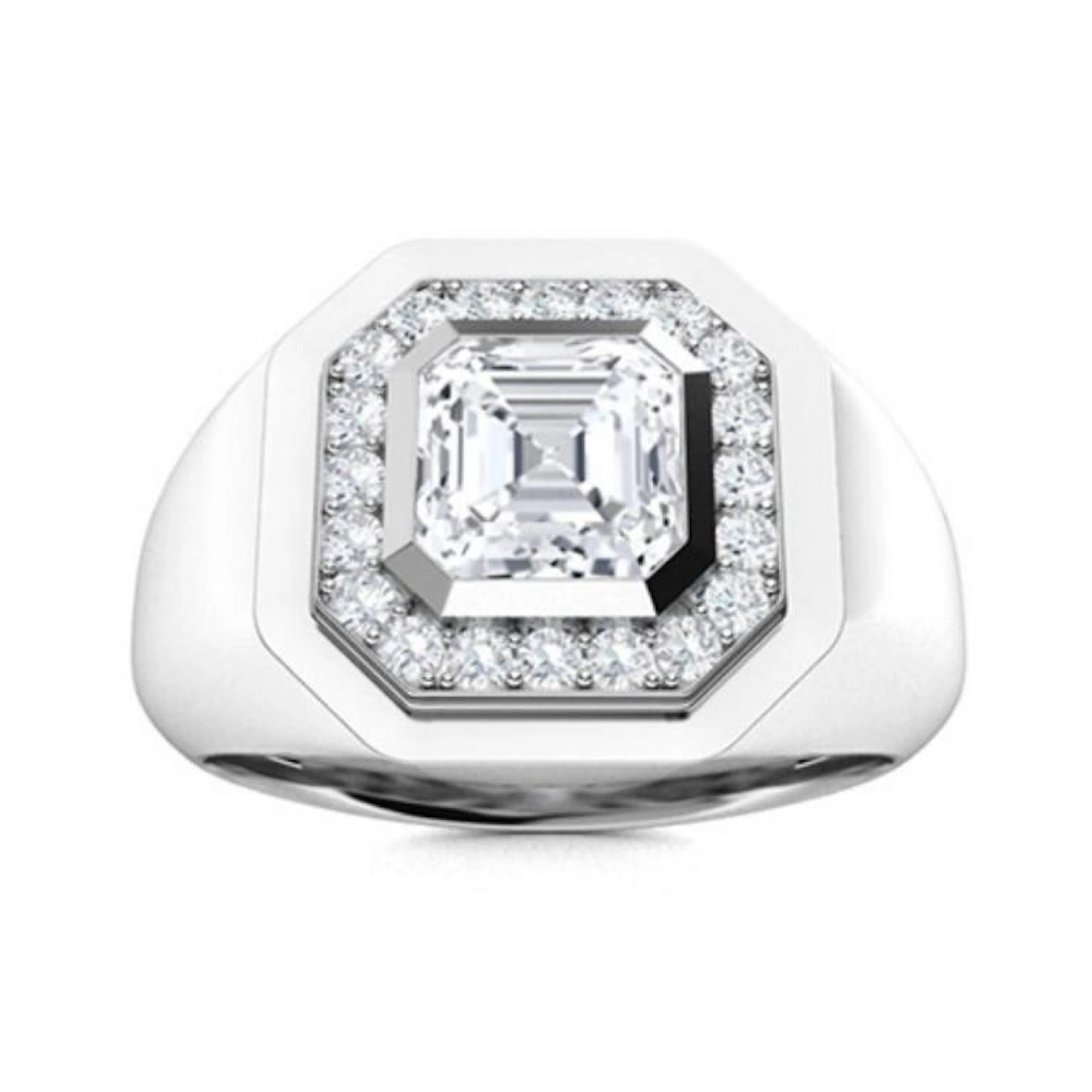 Gold & White Diamond 2.37 Cts Ring - E/VVS