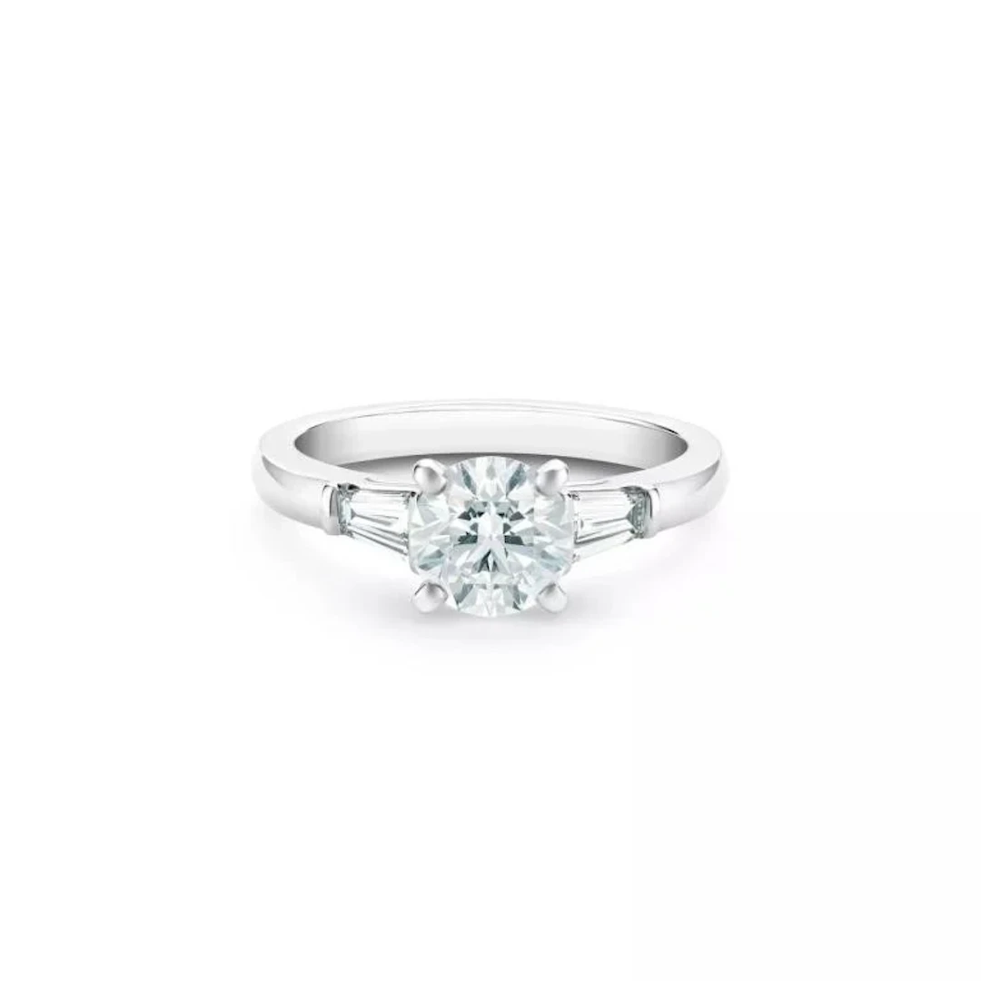Gold & White Diamond 3.12 Cts Ring - E/VVS