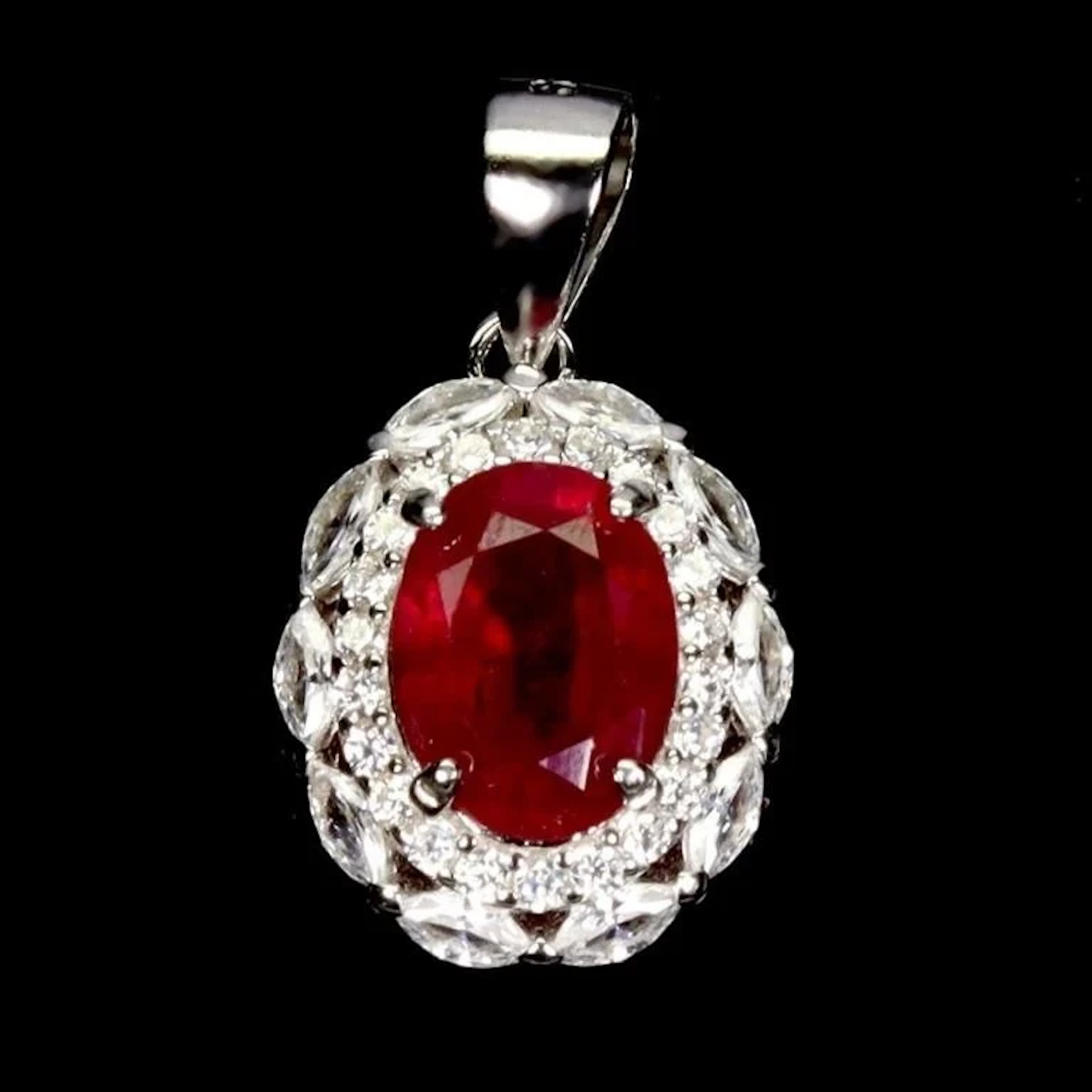 Natural Pigeon Blood Red Ruby Pendant