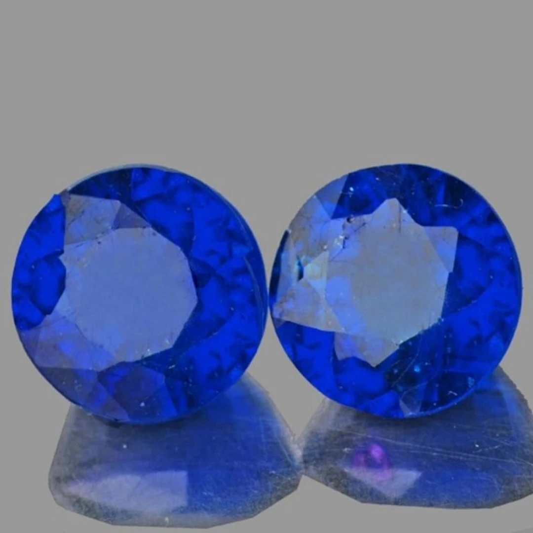 Natural Royal Blue Kyanite Pair