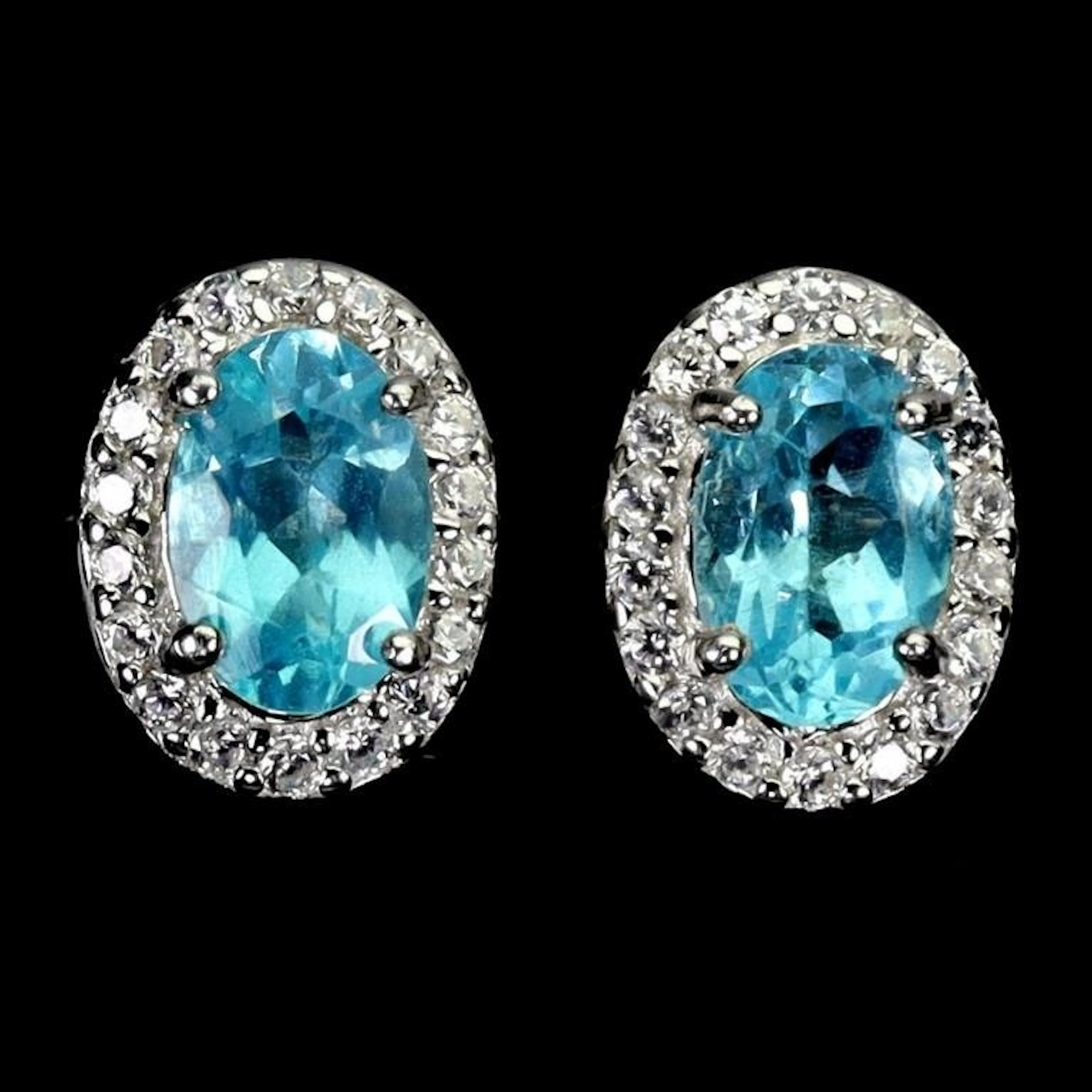 Natural Brazil Paraiba Apatite Earstuds