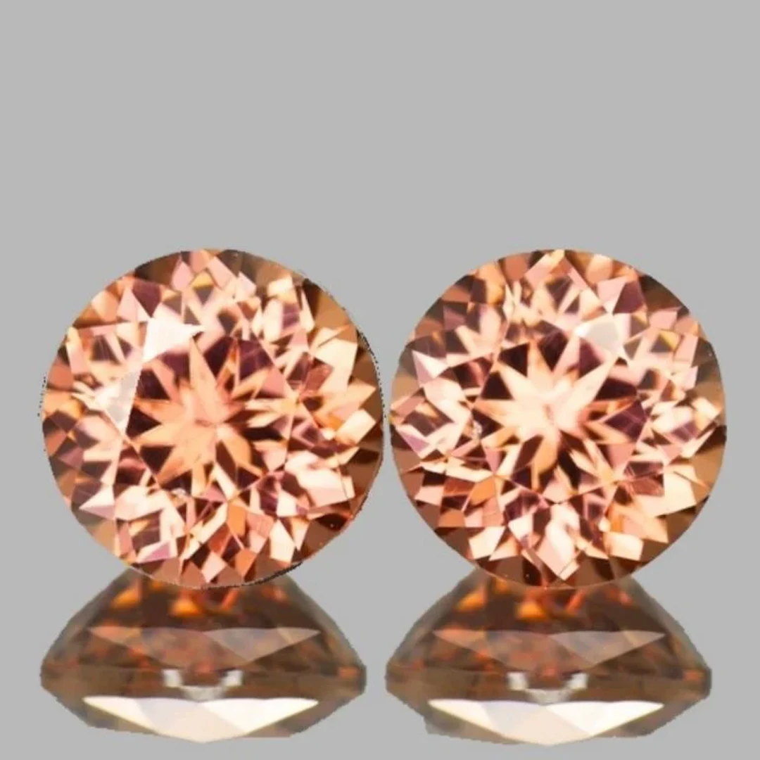 Natural Padparadscha Spinel Pair {Flawless-VVS}