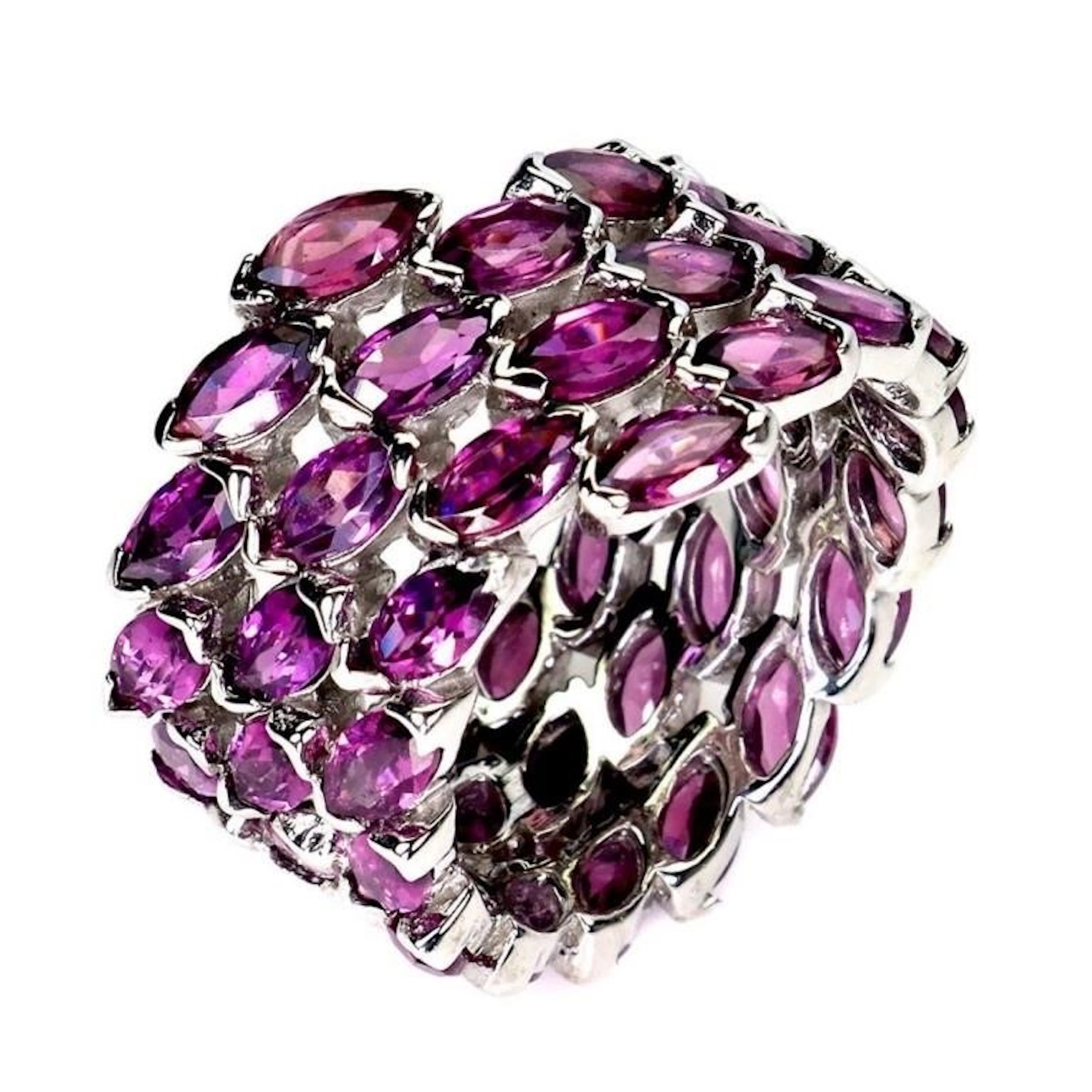 Natural Rhodolite Garnet Ring