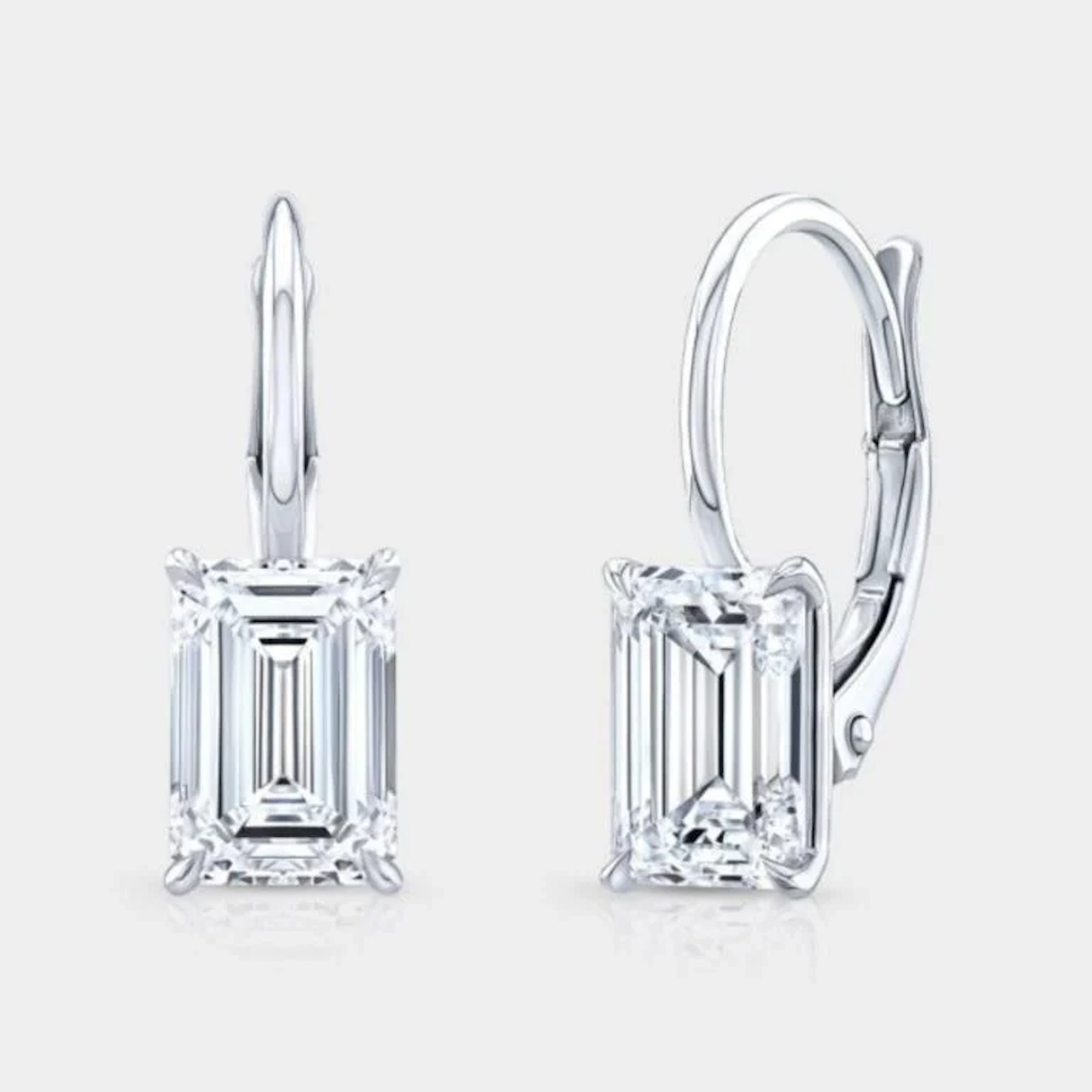 Gold &White Diamond 4.00 Cts Earrings