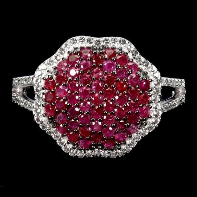 Natural Burma Red Ruby Ring