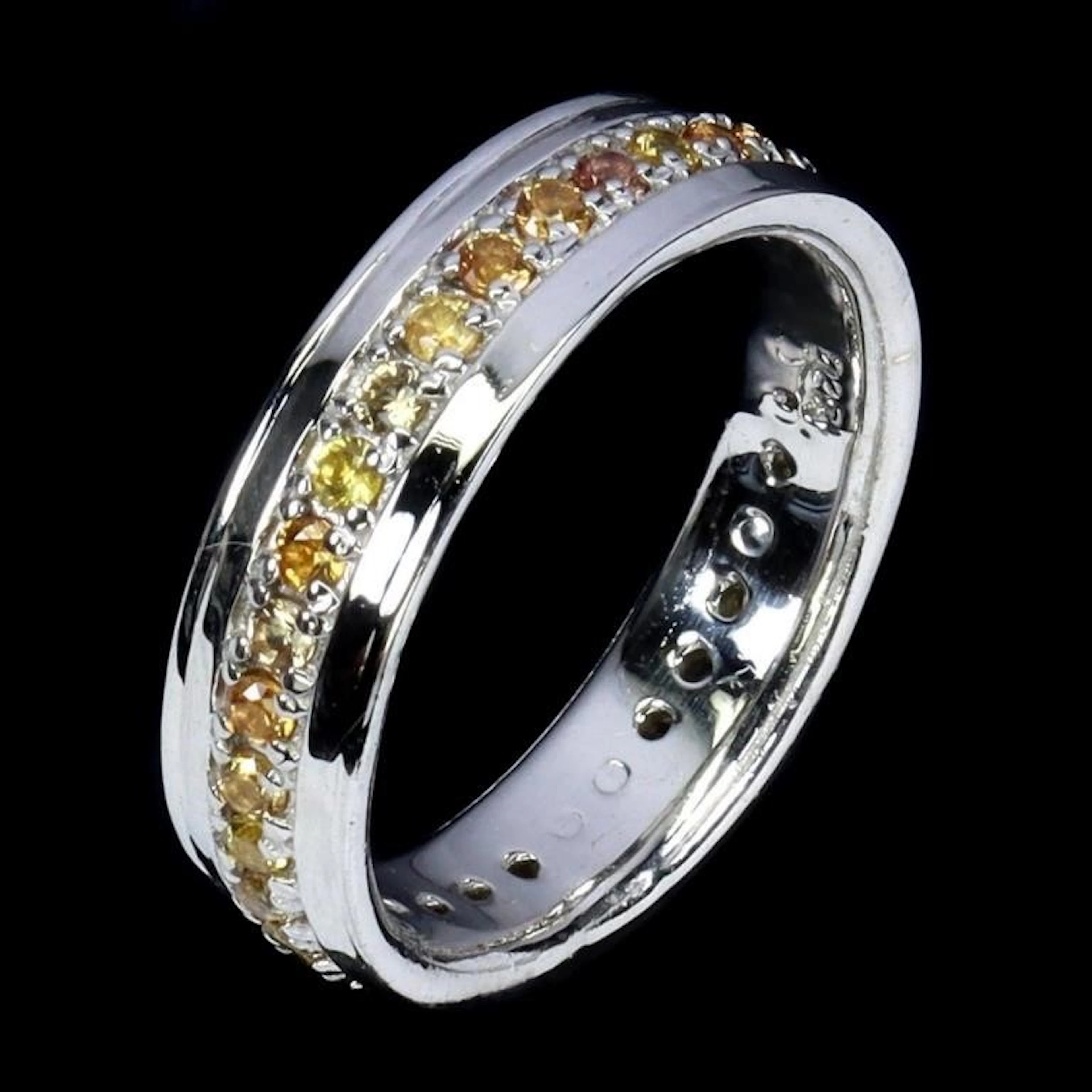 Natural Round Sapphire Eternity Ring