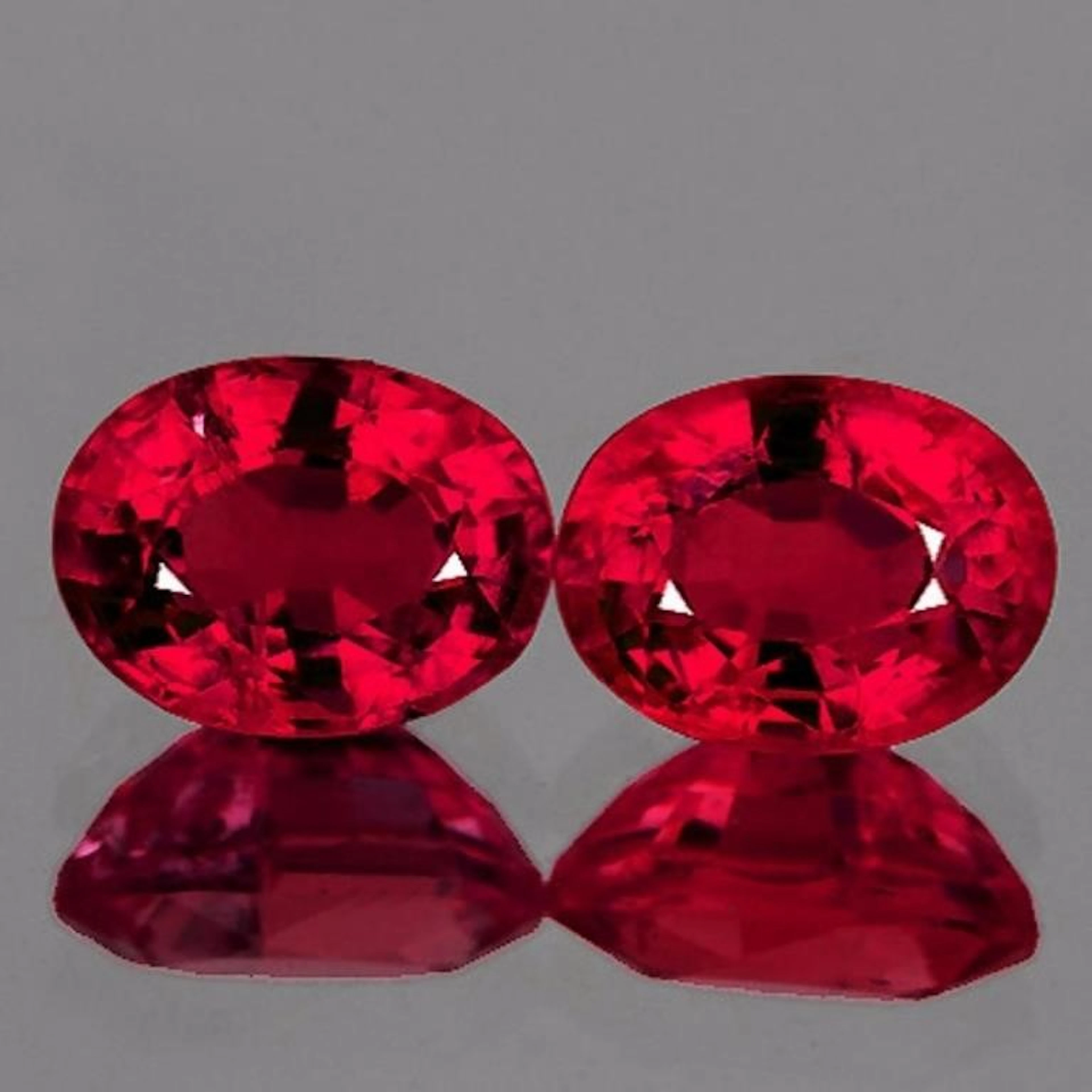 Natural Red Mozambique Ruby Pair