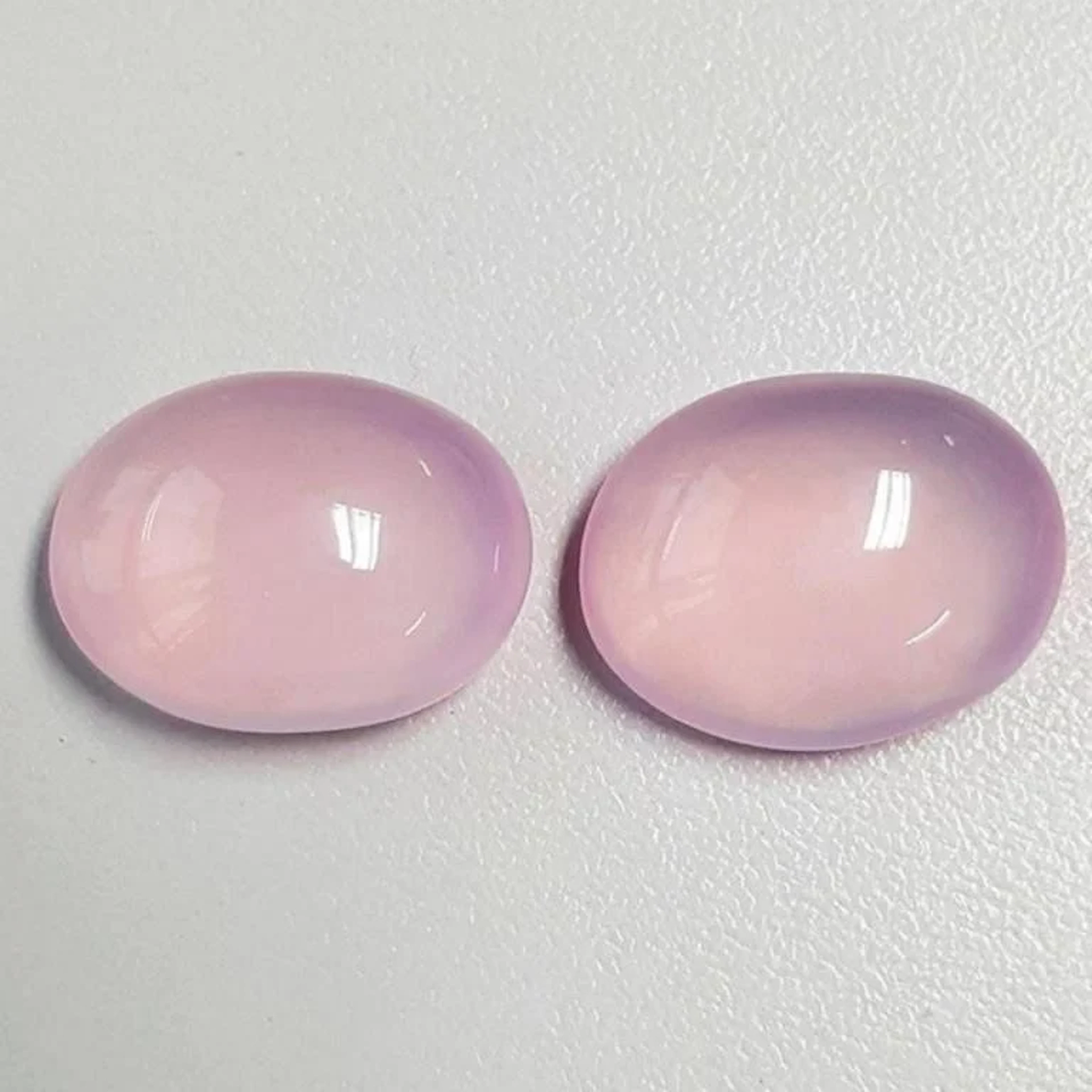 Natural Pastel Pink Rose Quartz Pair 31.14 CT Flaw