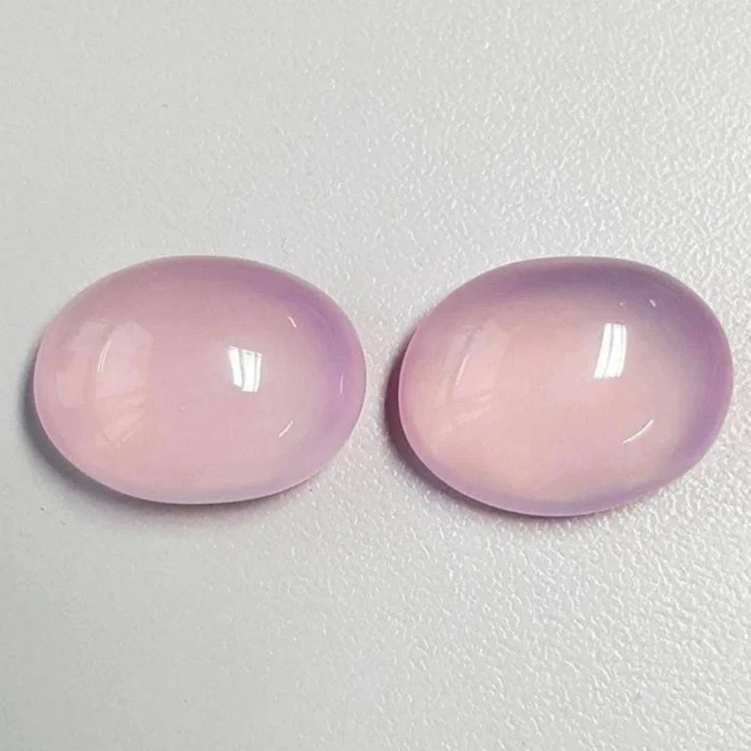 Natural Pastel Pink Rose Quartz Pair 31.14 CT Flaw
