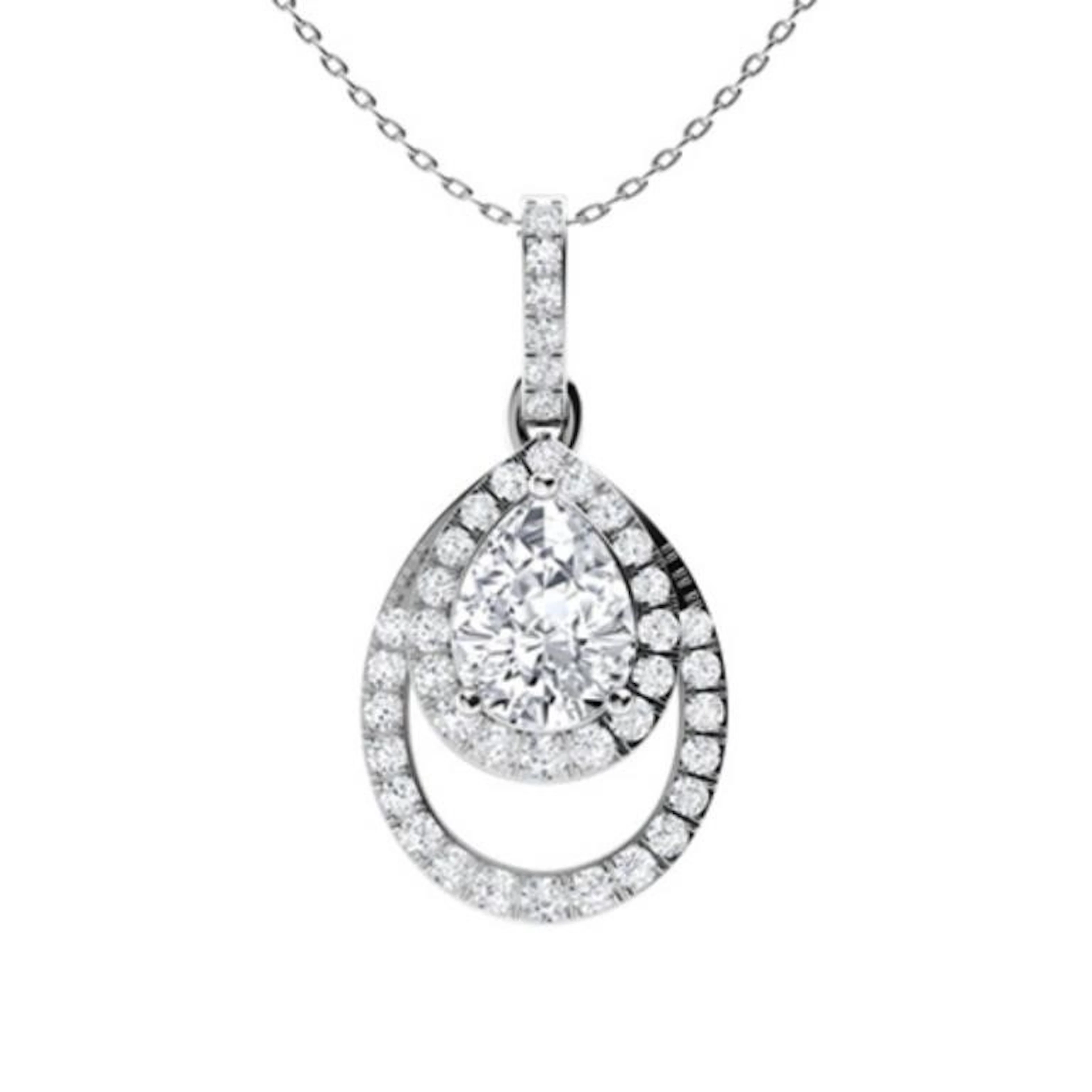 Gold & White Diamonds 2.50 Cts Necklace - E/VVS