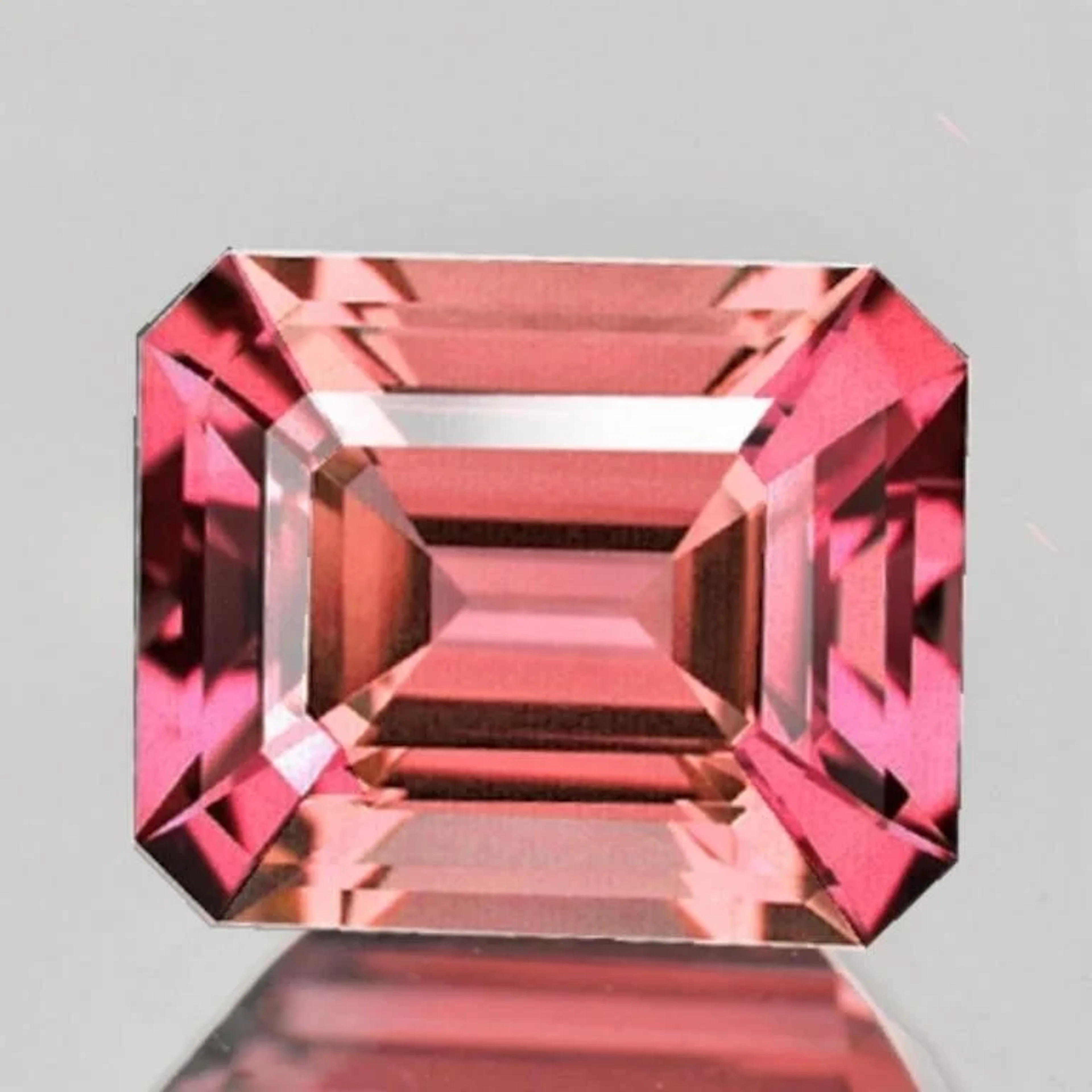 natural Bi-Color Padparadscha Pink Tourmaline{ FL-