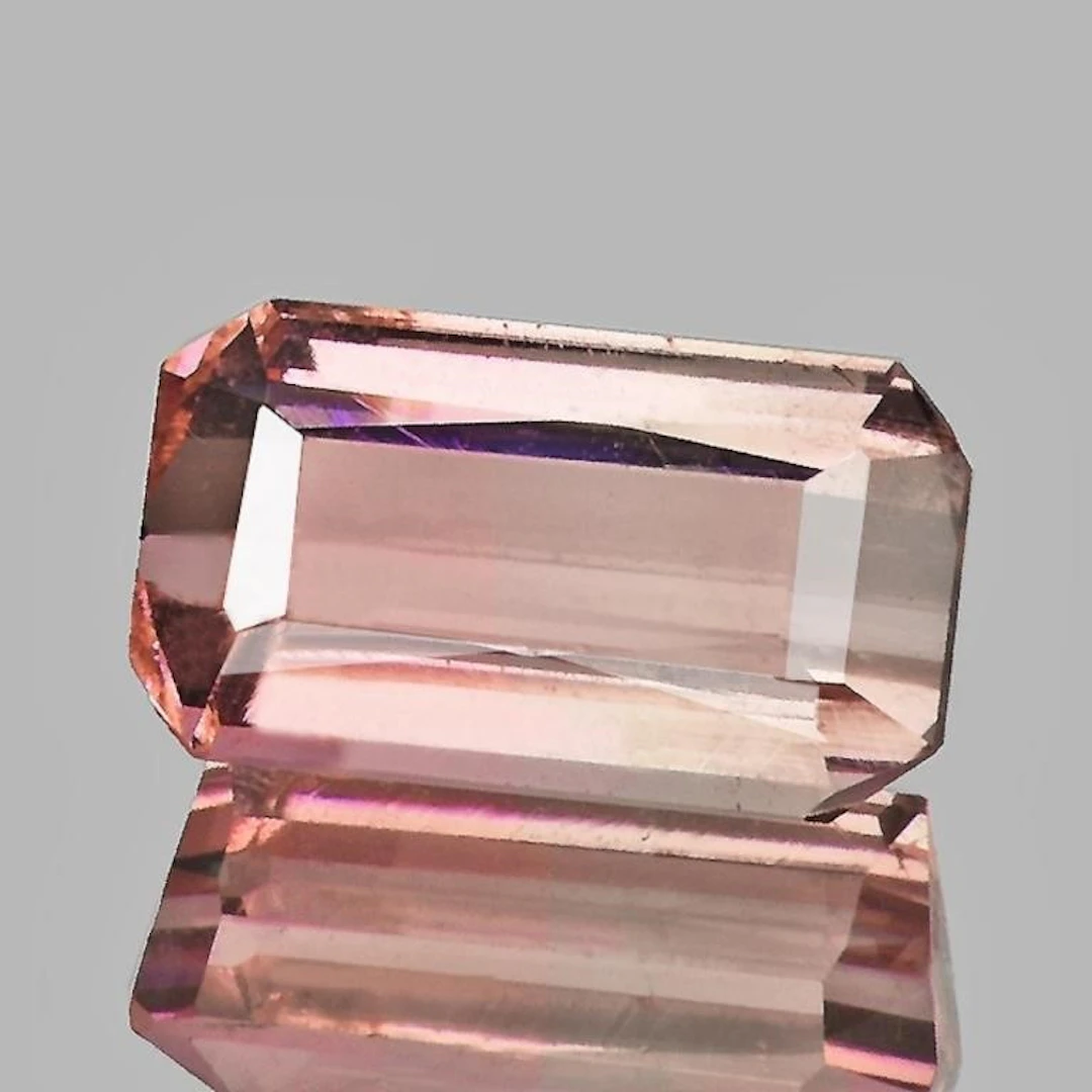 Natural Peach Pink Tourmaline 1.33 Cts { Flawless