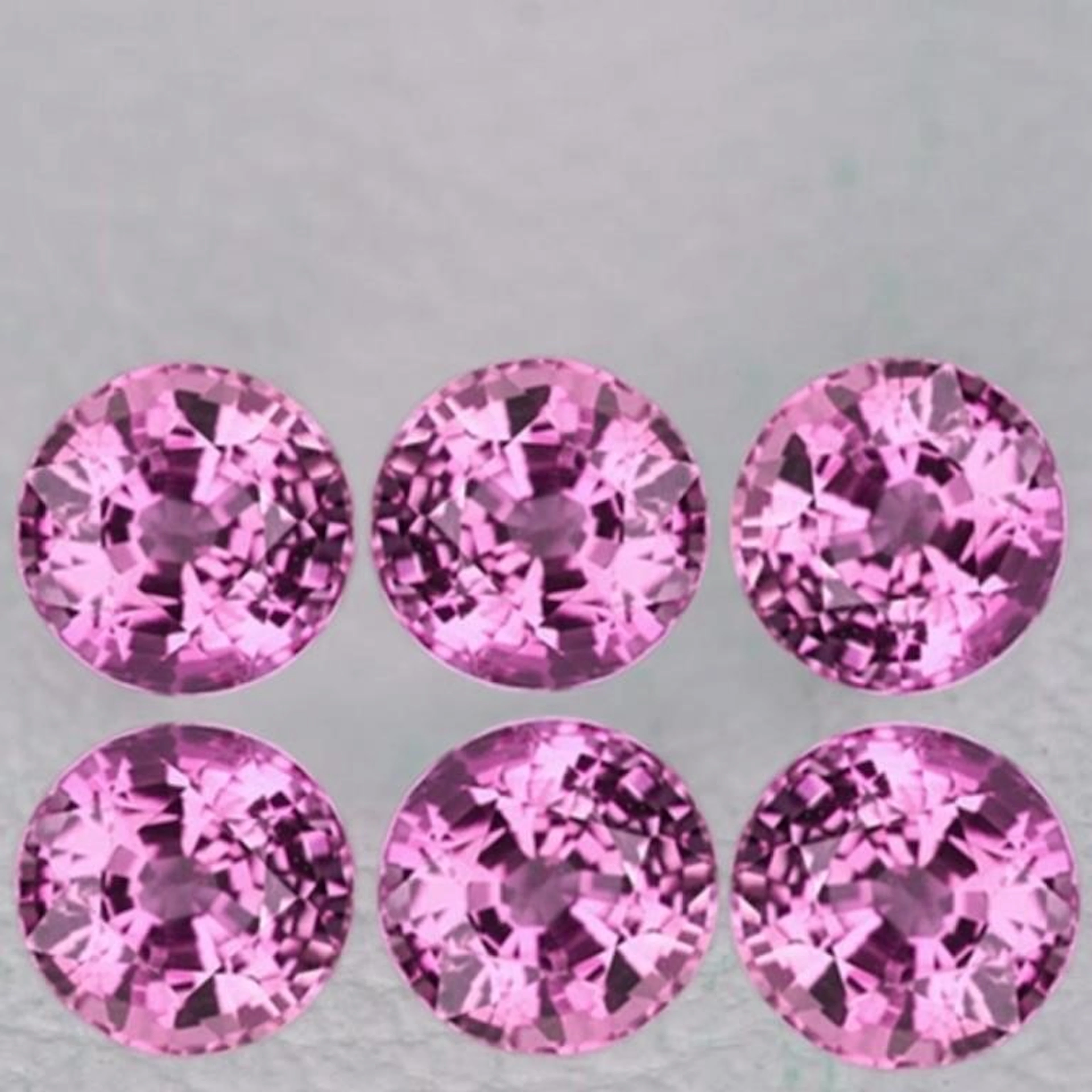 Natural Purple Pink Burma Spinel 6 Pcs[Flawless-VV
