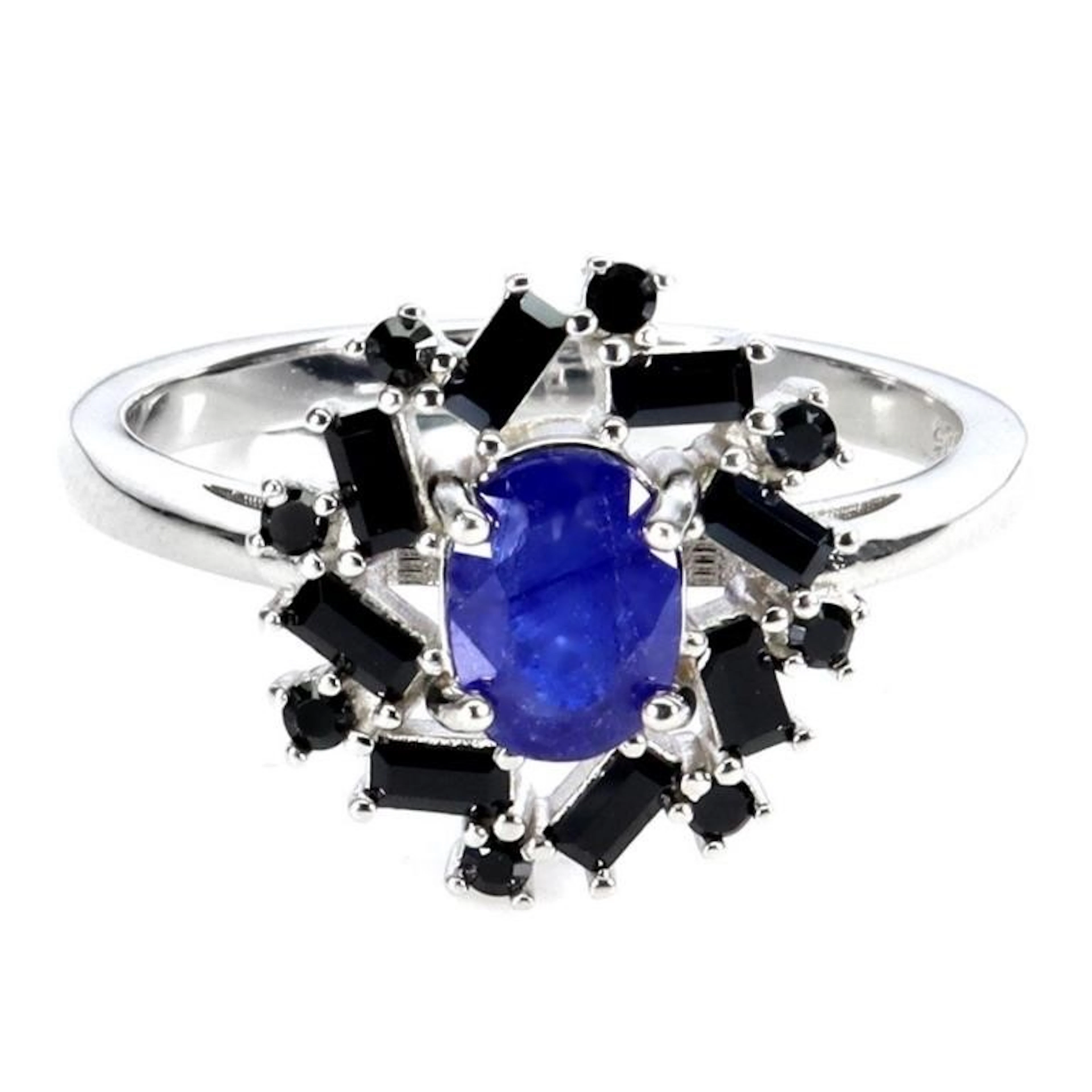 Natural Blue Sapphire & Spinel Ring