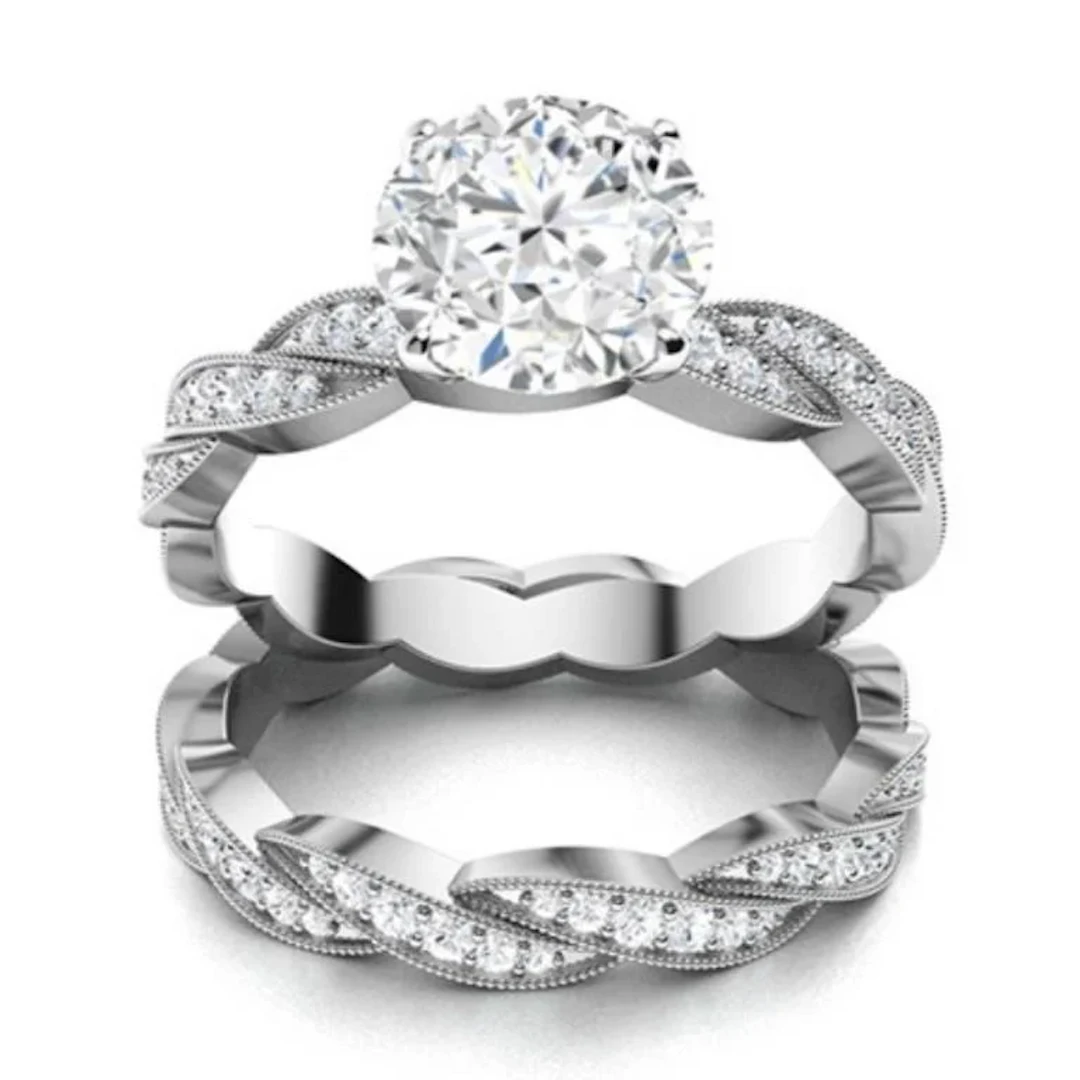 Gold & White Diamond 4.28 Cts Ring - E/VVS