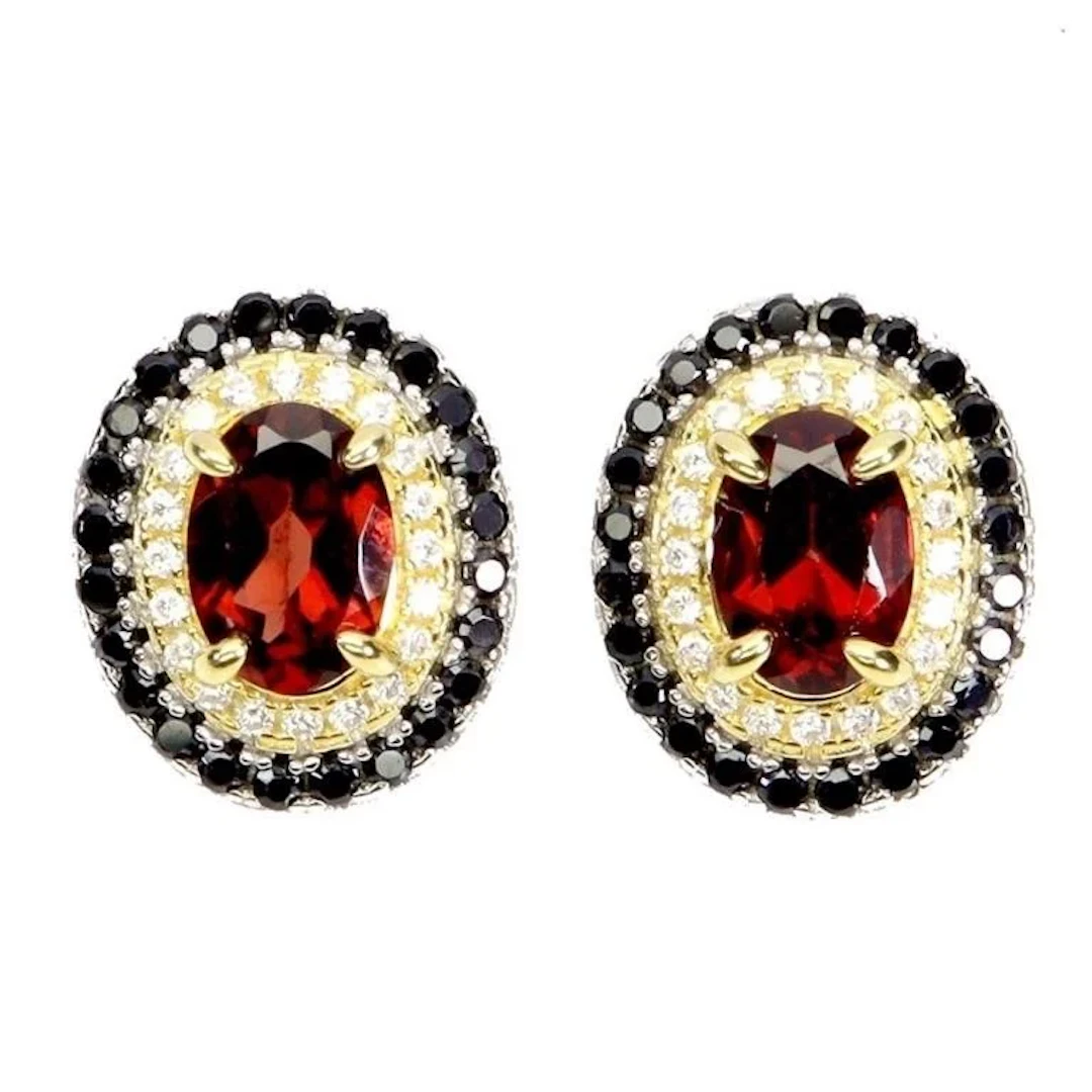 Natural Mozambique Garnet Earrings