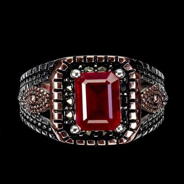 Natural Pigeon Blood Red Ruby Ring