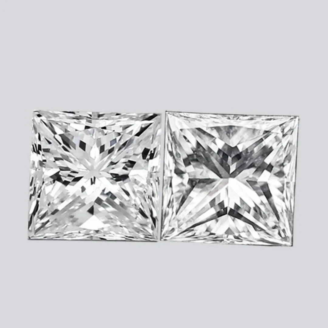 Brilliant White Princess Diamond Pair 5 Cts - IGI