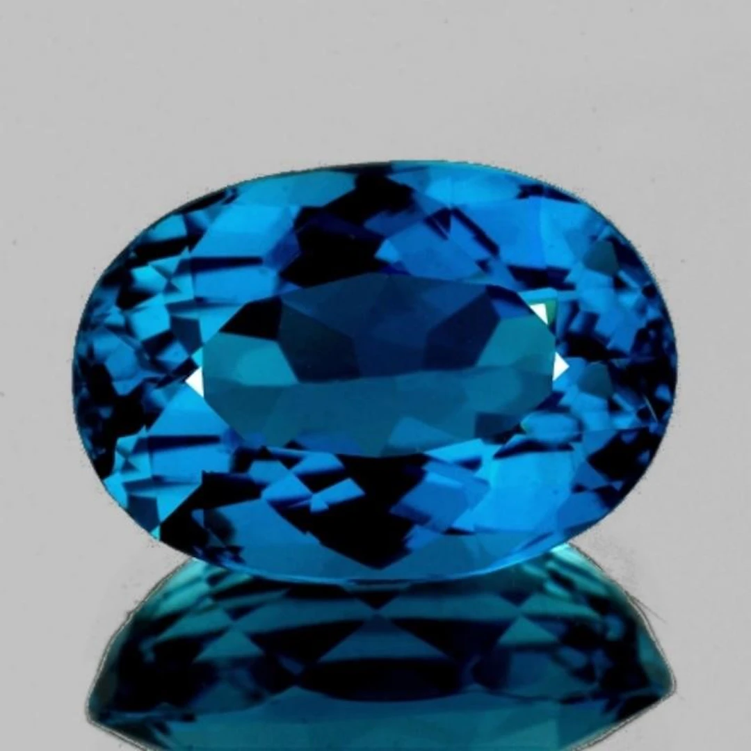 Natural Oval London Blue Topaz {Flawless-VVS1}