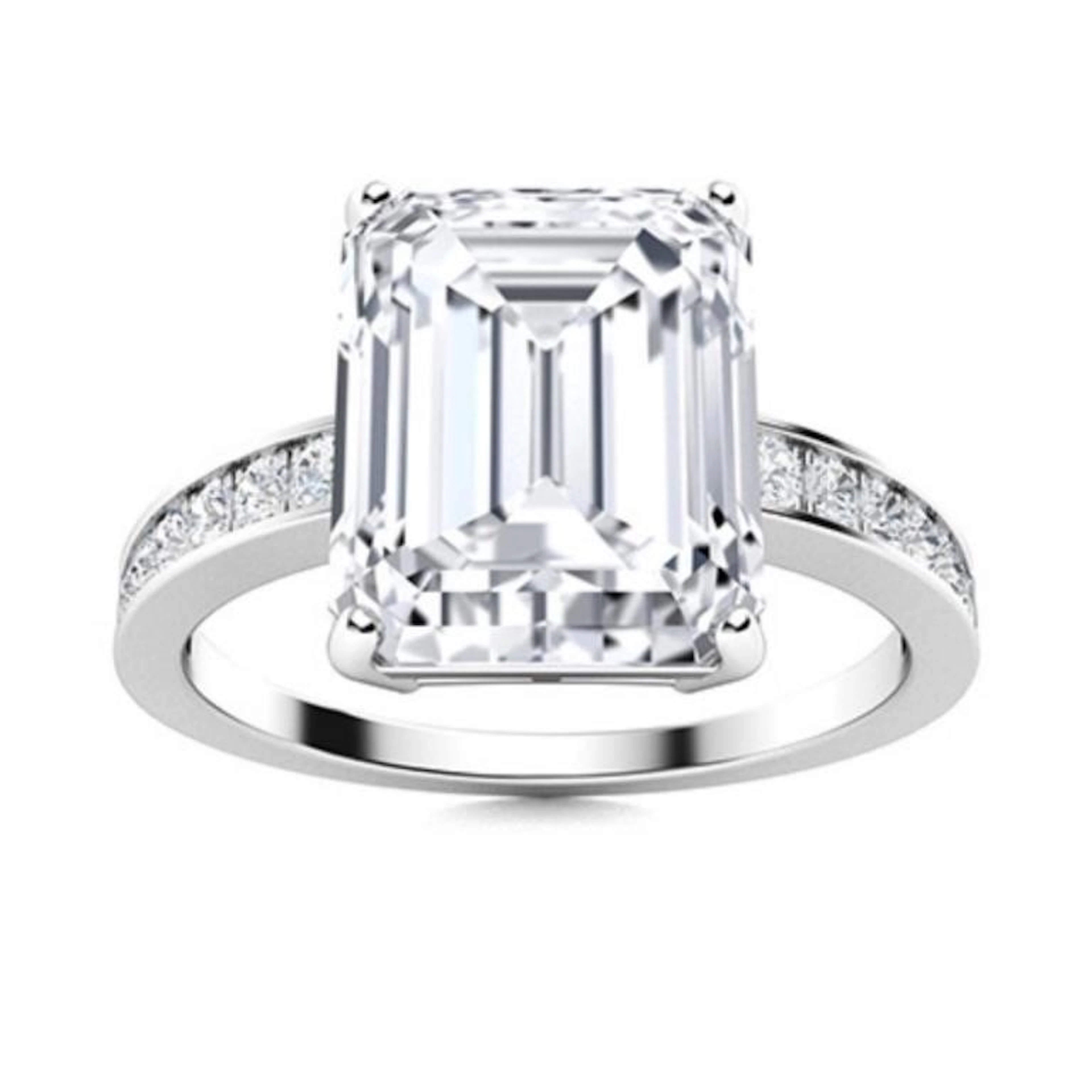 Gold & Brilliant White Diamond 2.50 Cts Ring - E/V