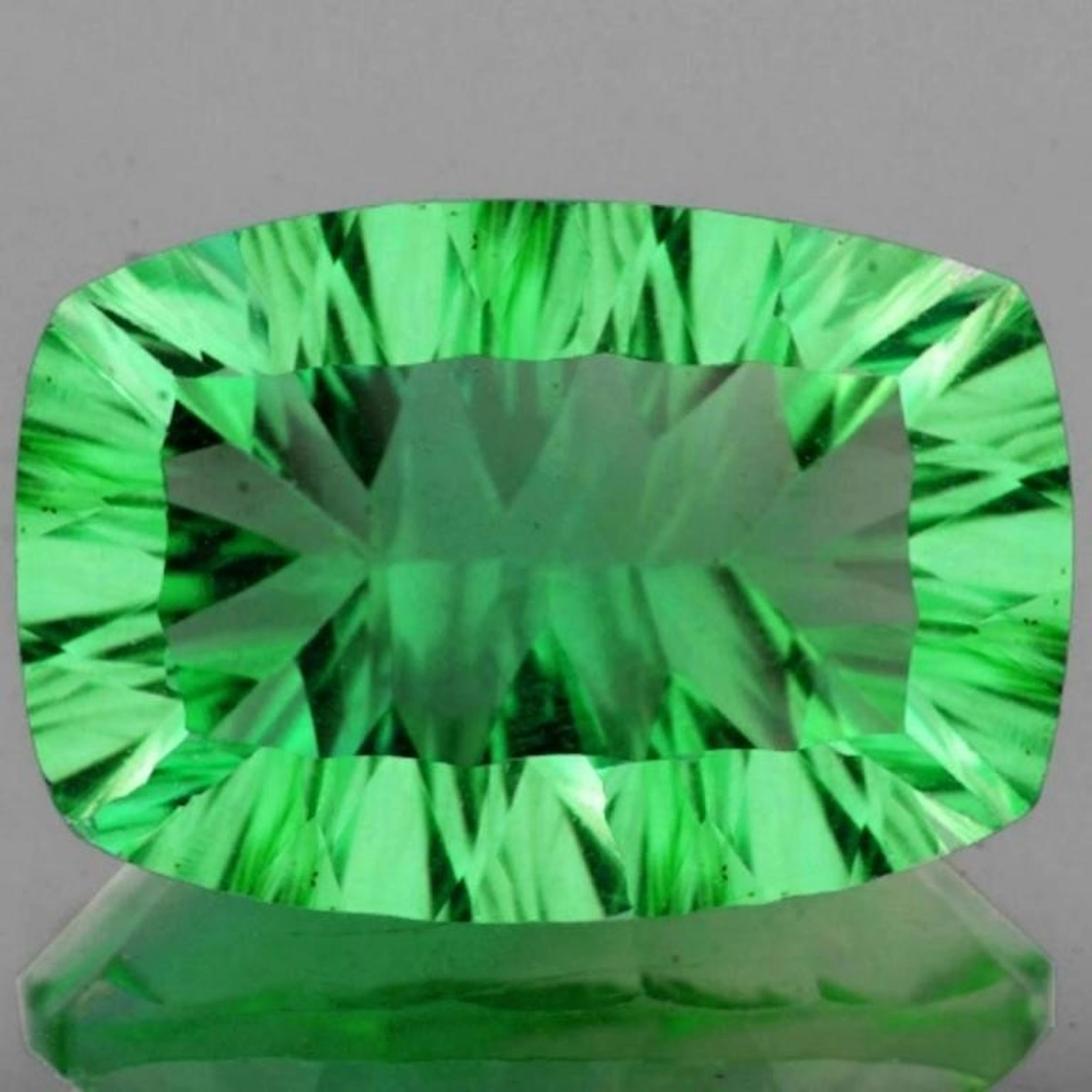 Natural ConCave Cut AAA Paraiba Green Fluorite 25x