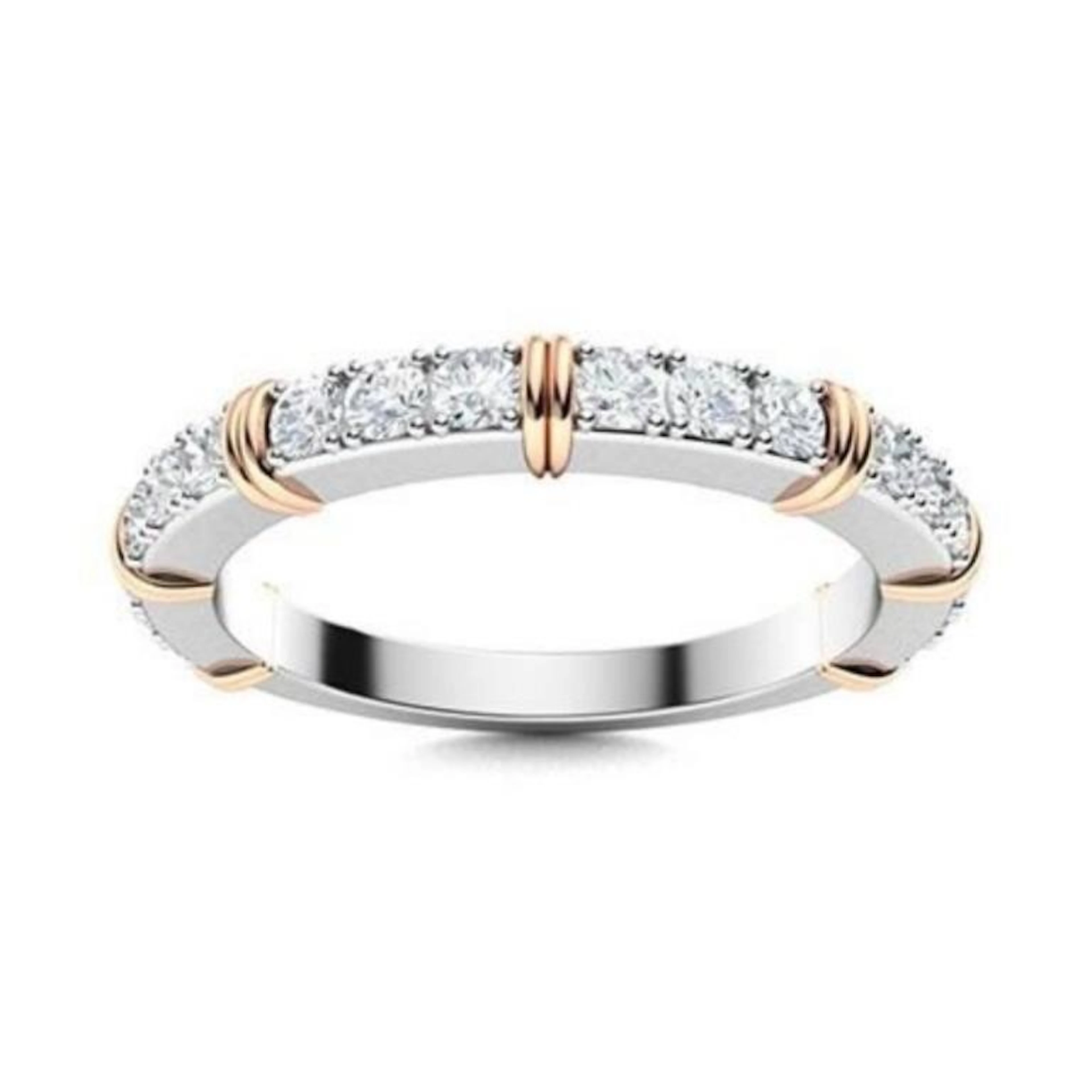 Gold & White Diamond 3.50 Cts Ring