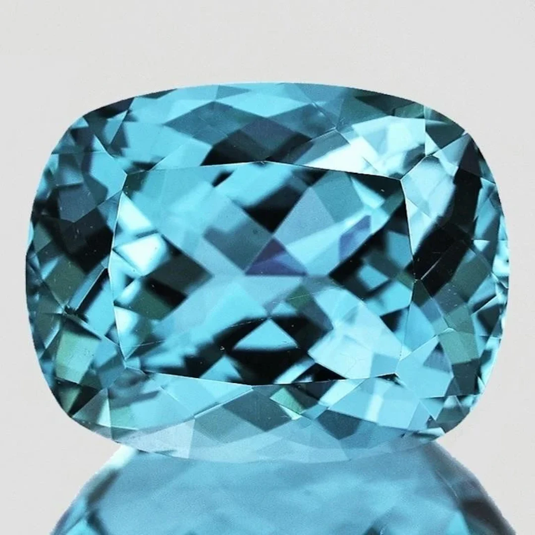Natural Cushion Sky Blue Topaz {Flawless-VVS1}