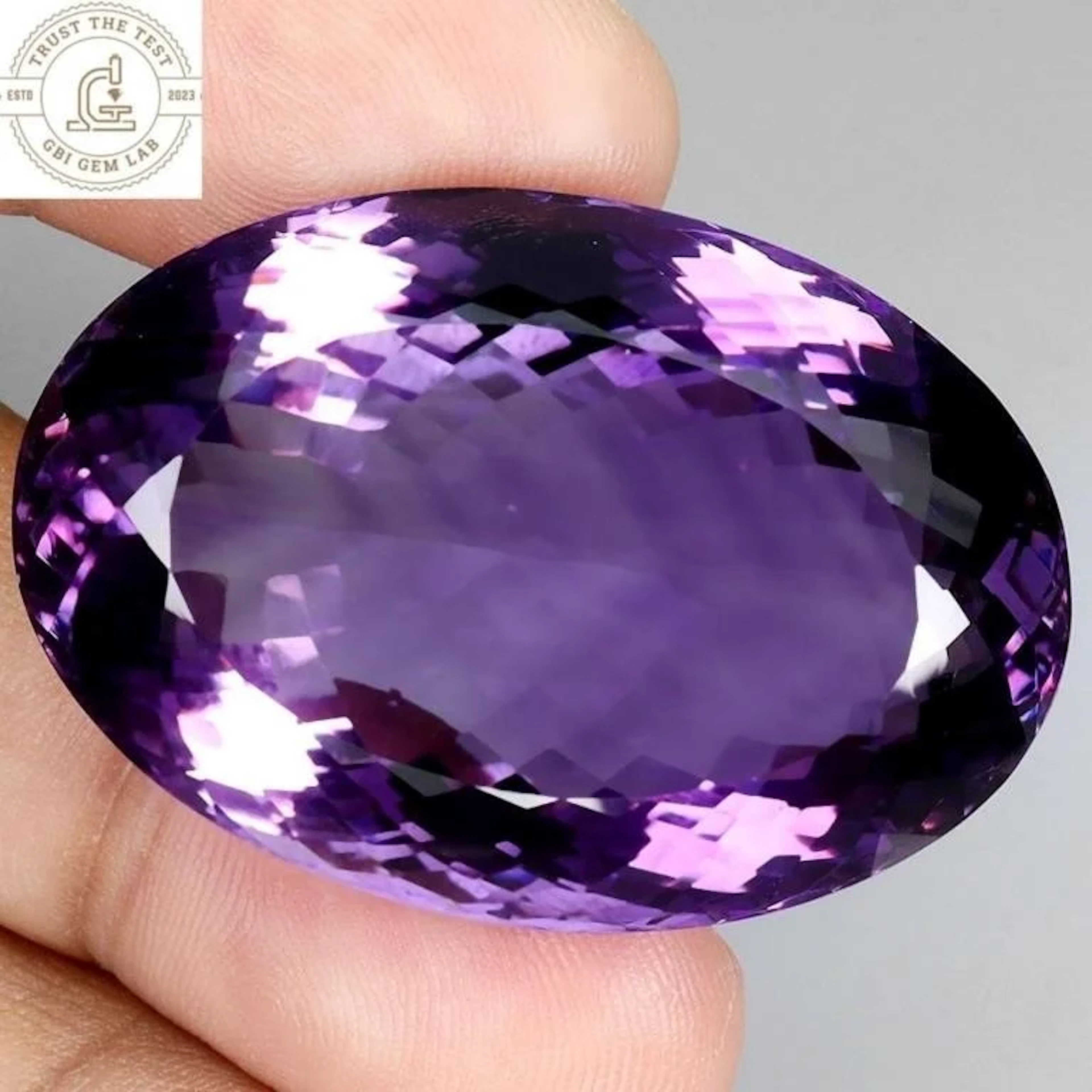 Natural Uruguay Oval Amethyst 128 Cts - Certified