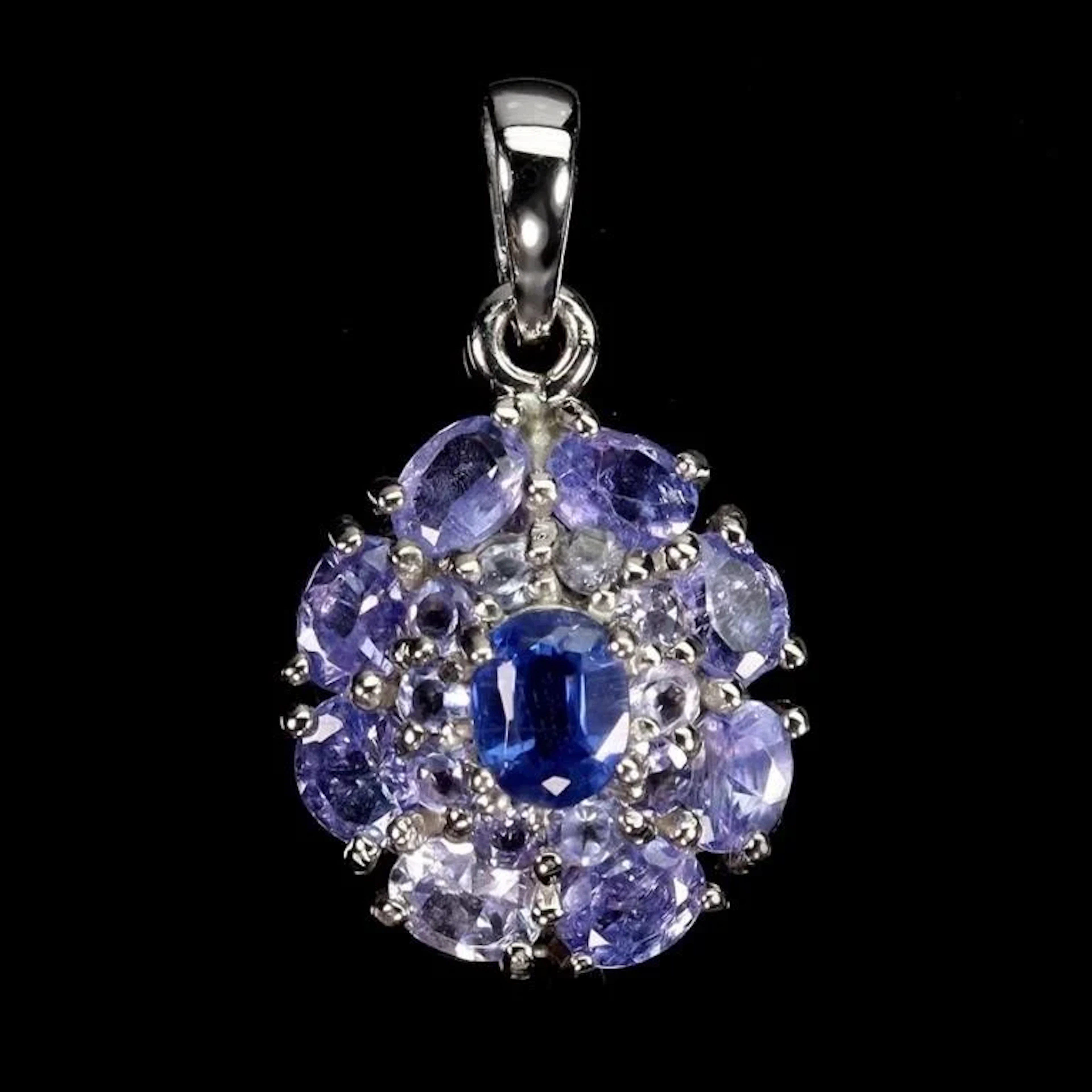 Natural Tanzanite & Kaynite Pendant