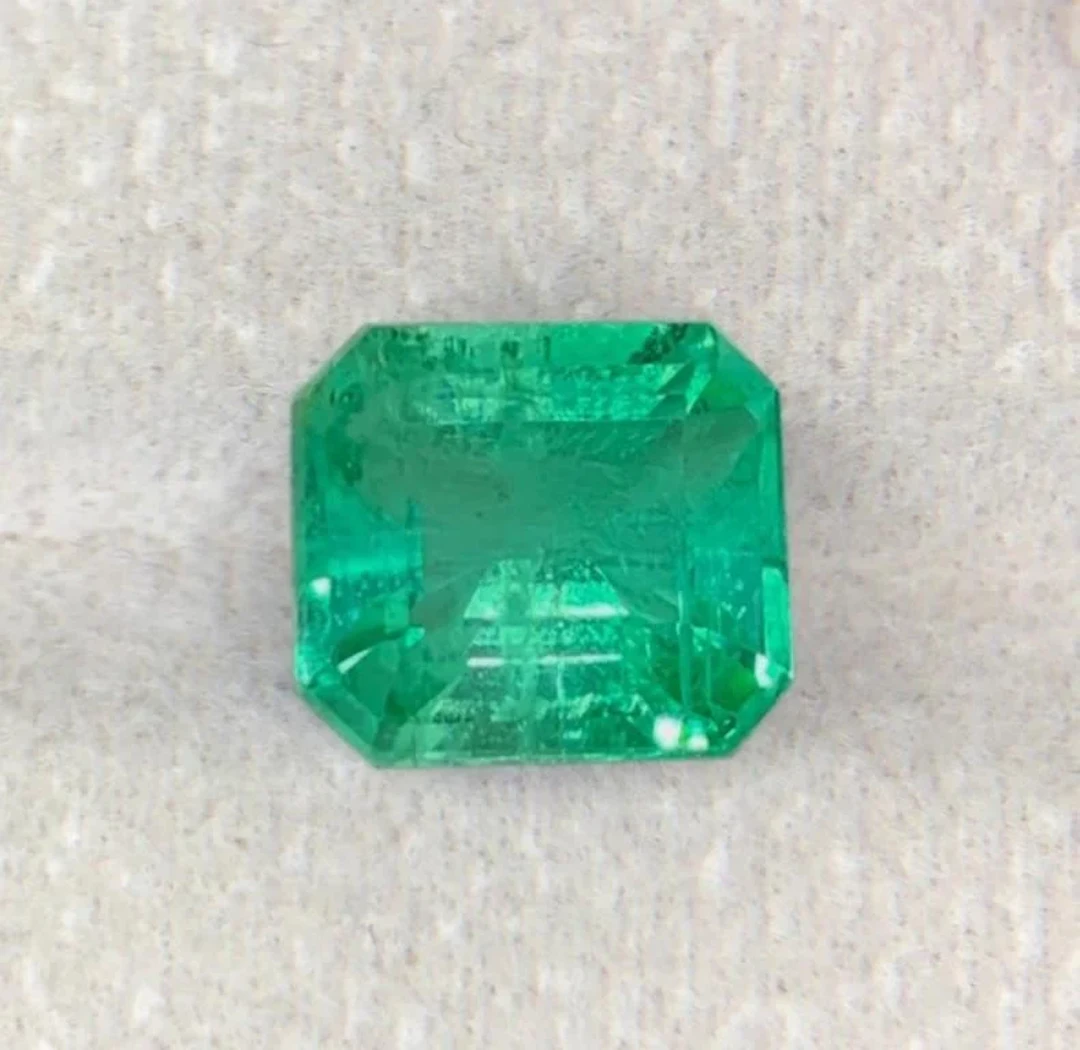 Natural Octagon Blue Green Emerald