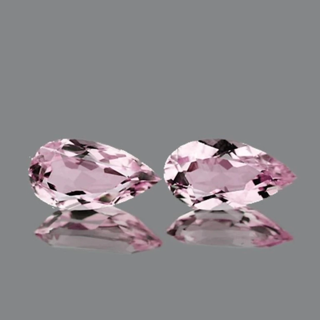 Natural Unheated Baby Pink Morganite Pair [Flawles