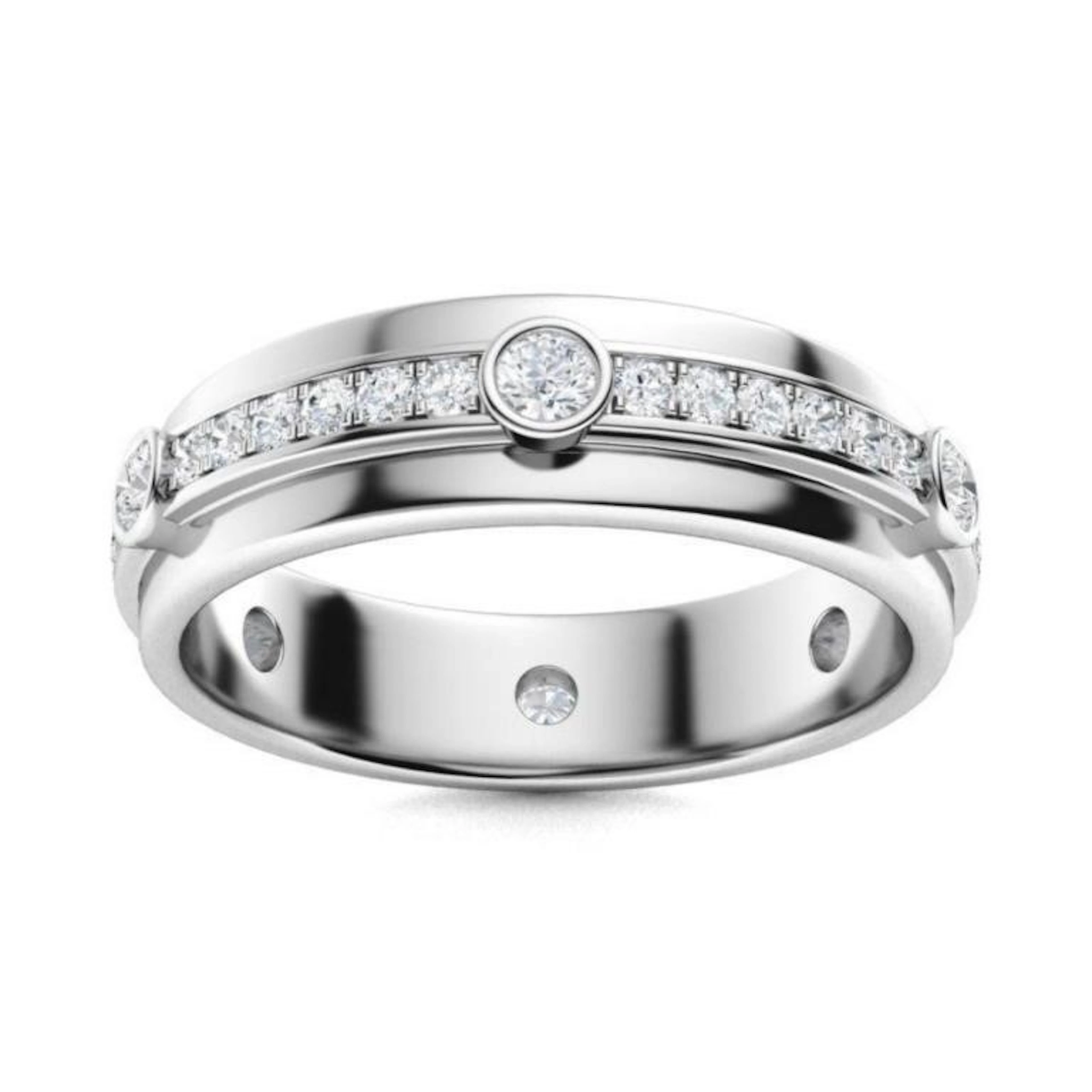Gold & White Diamond 3 Cts Ring